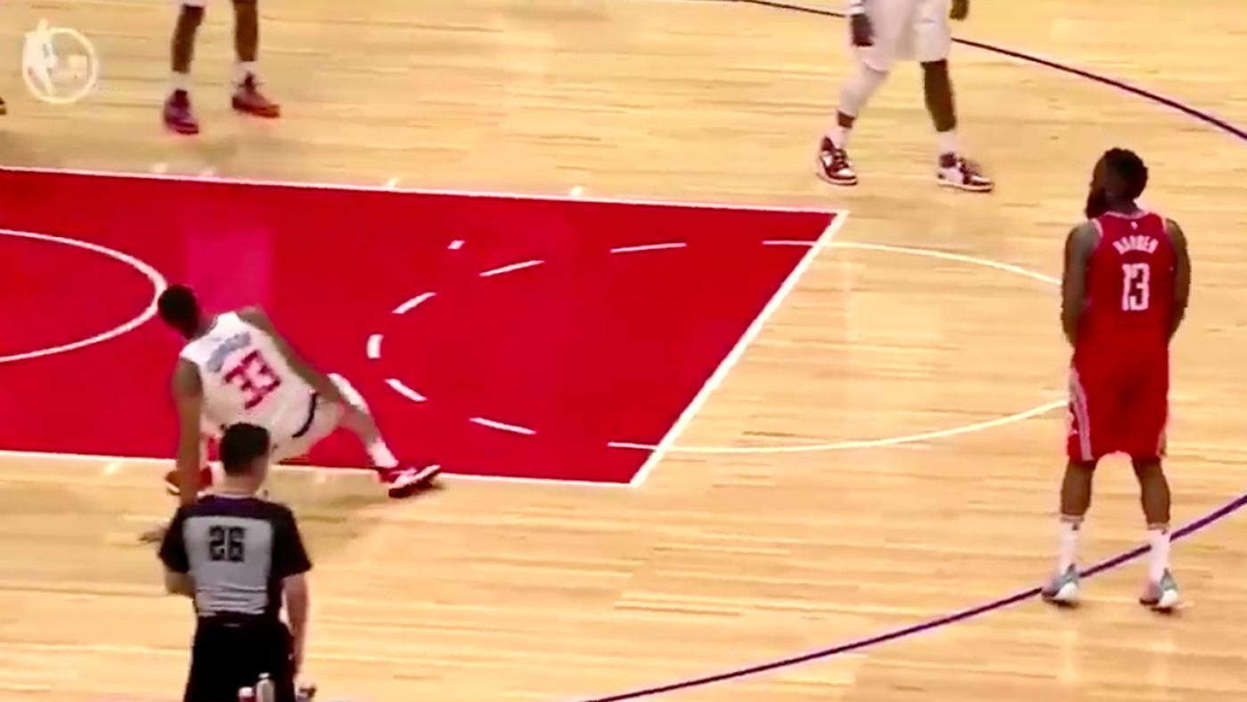 1400x788 James Harden destroyed Wesley Johnson's ankles with one vicious stepback