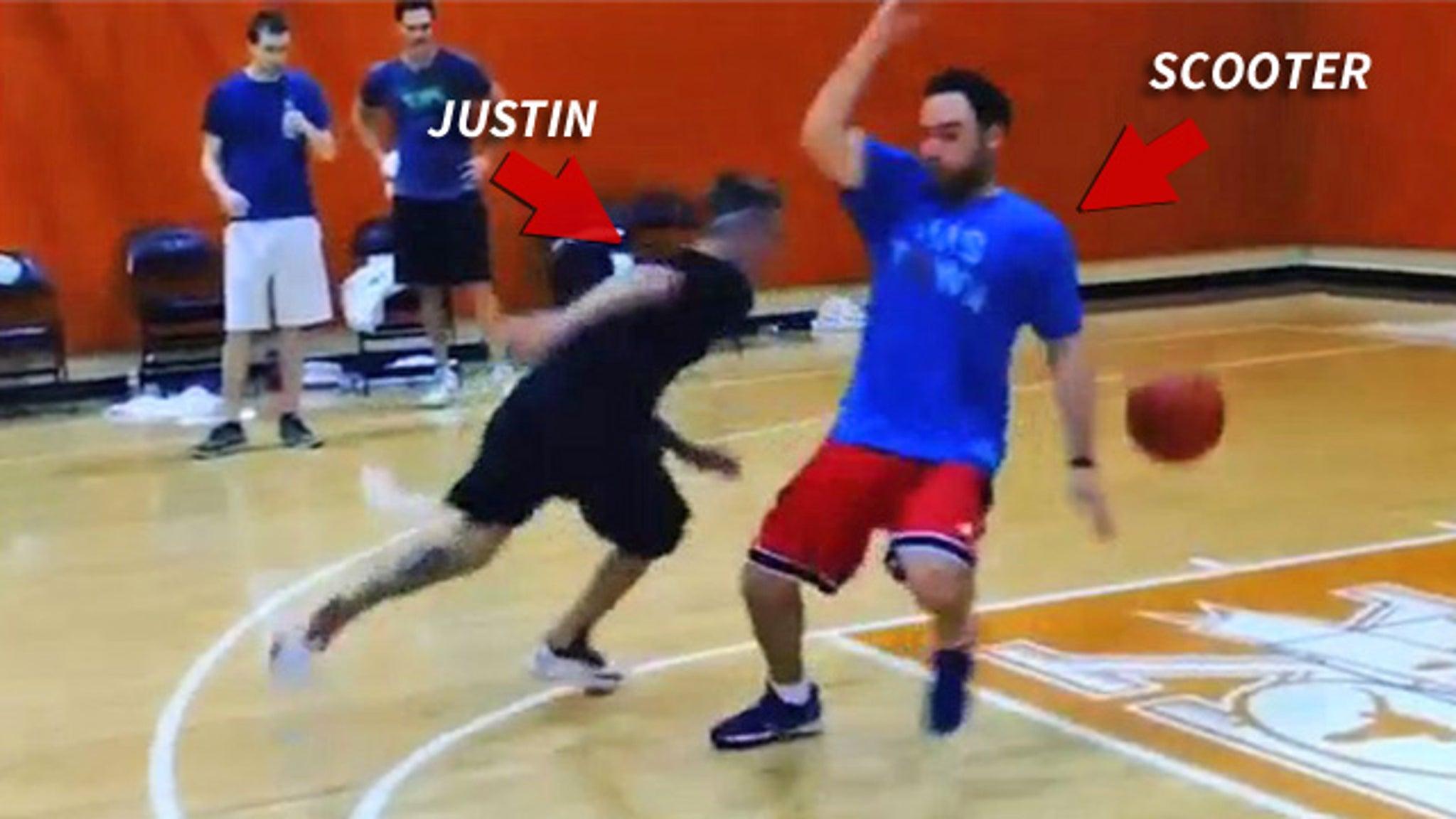 2048x1152 Justin Bieber BREAKS SCOOTER'S ANKLES. In Quasi Impressive Basketball Clip