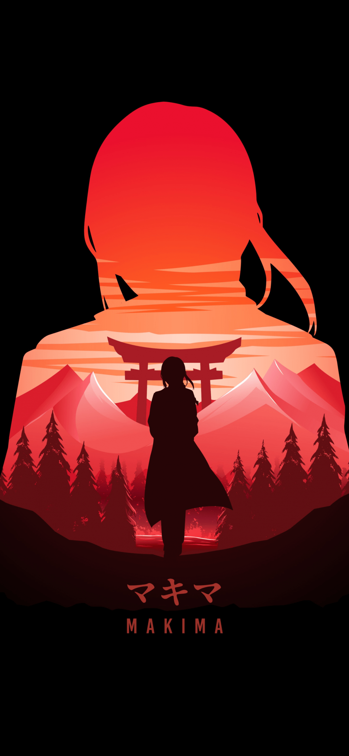 1125x2436 Makima Wallpaper 4K, Chainsaw Man