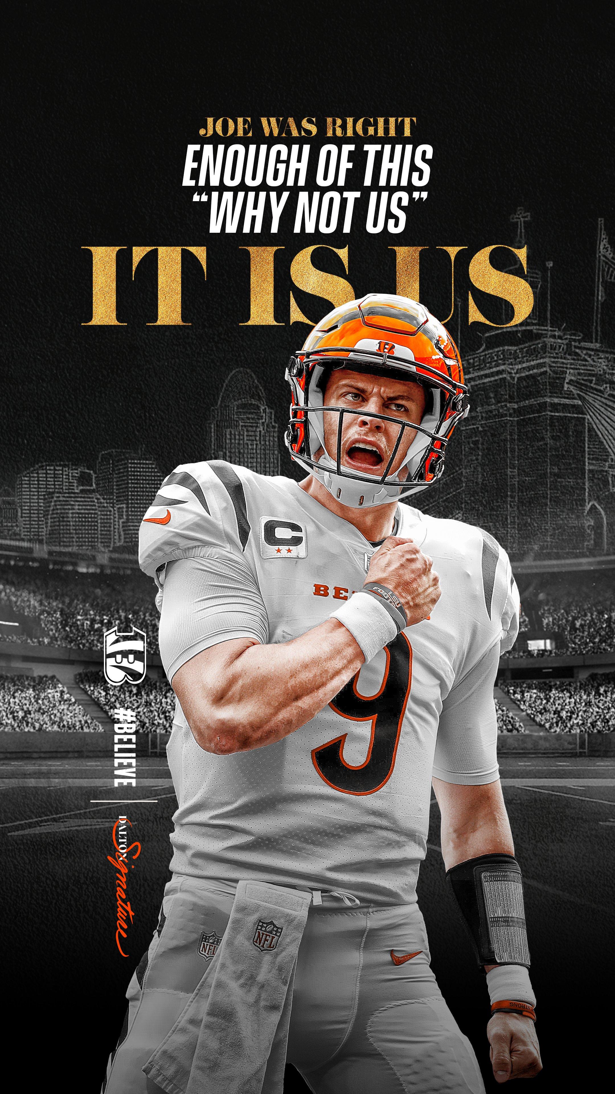 Download Joe Burrow Cincinnati Bengals Poster Wallpaper