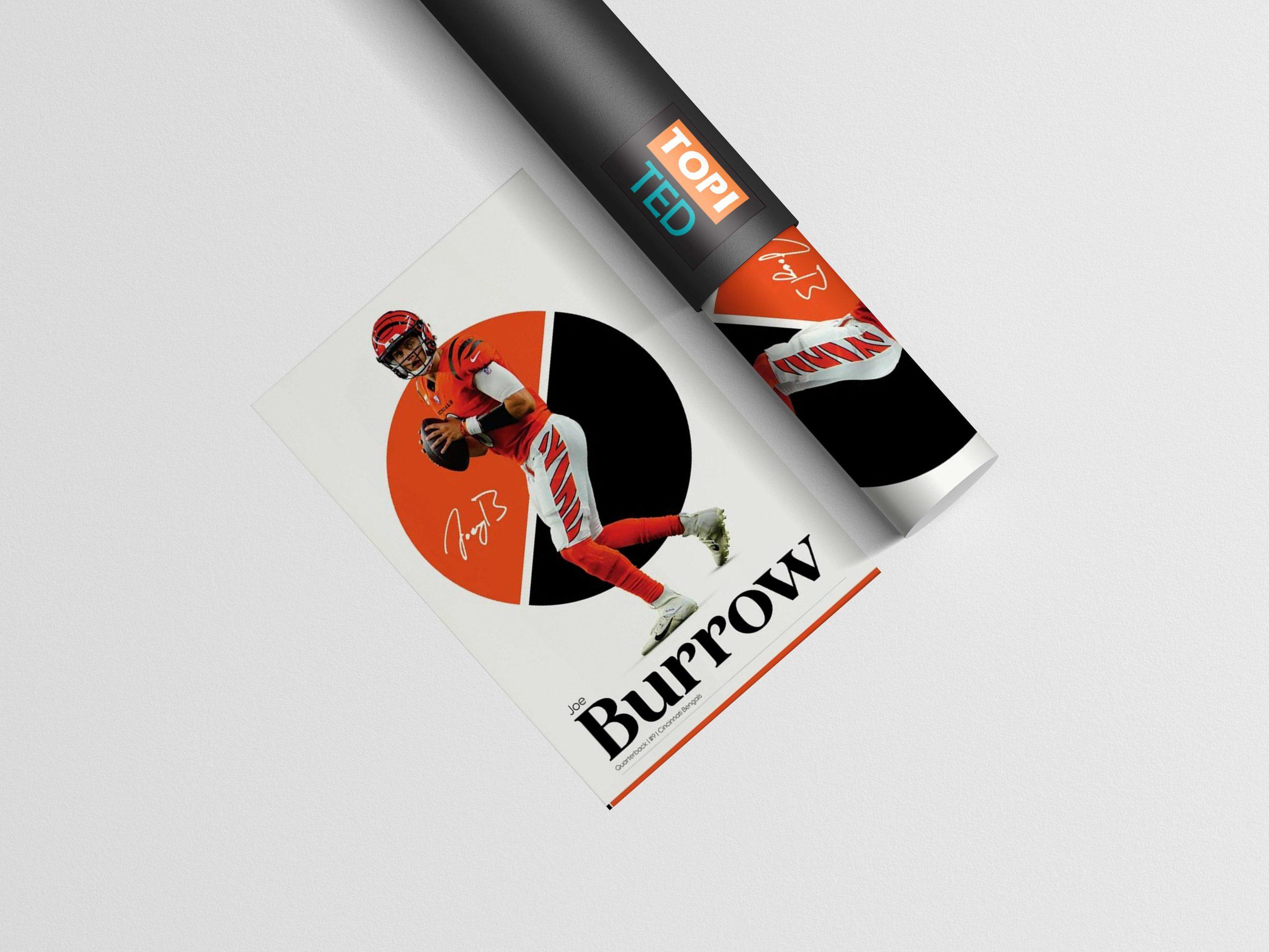 2560x1920 Joe Burrow Digital Poster Cincinnati Bengals NFL Print Mobile Wallpaper for kids room gift game room gifts your whole family