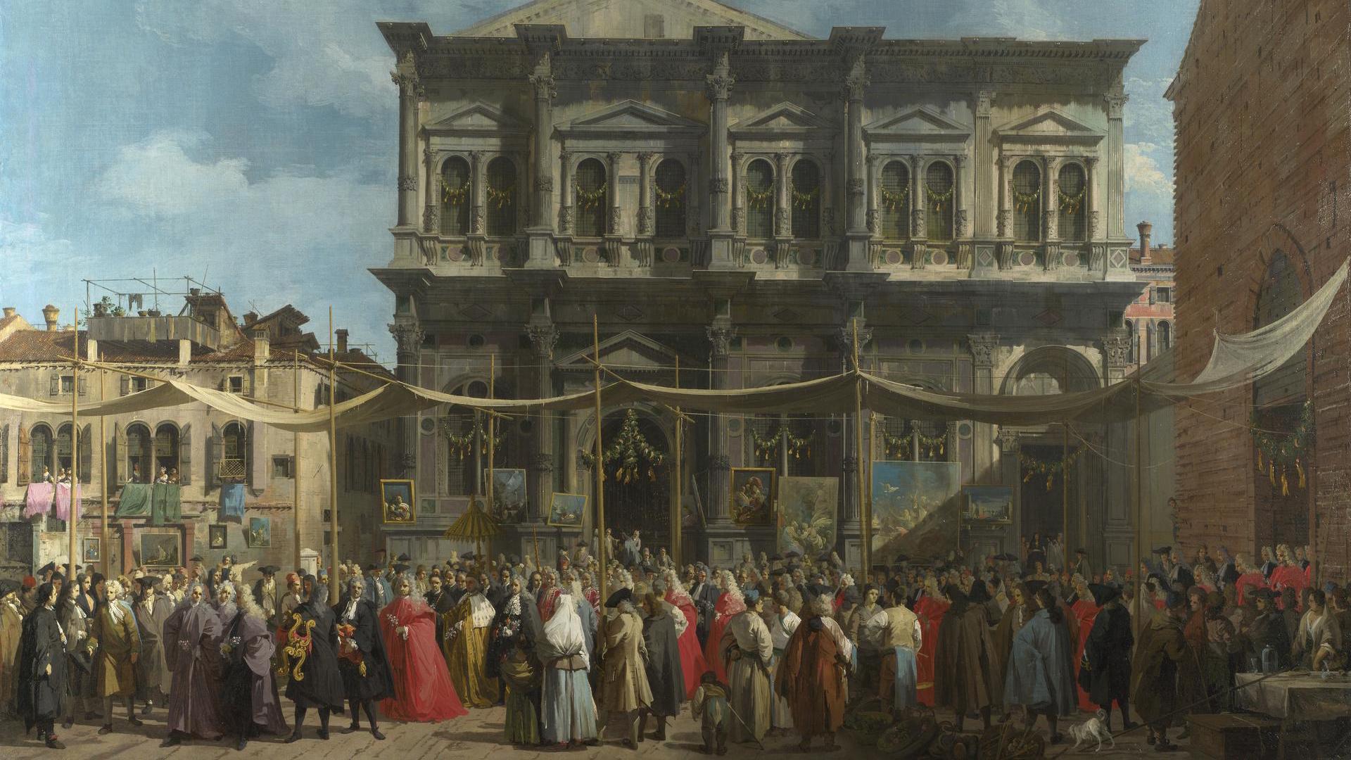 1920x1080 Canaletto. Venice: The Feast Day of Saint Roch. NG937. National Gallery, London