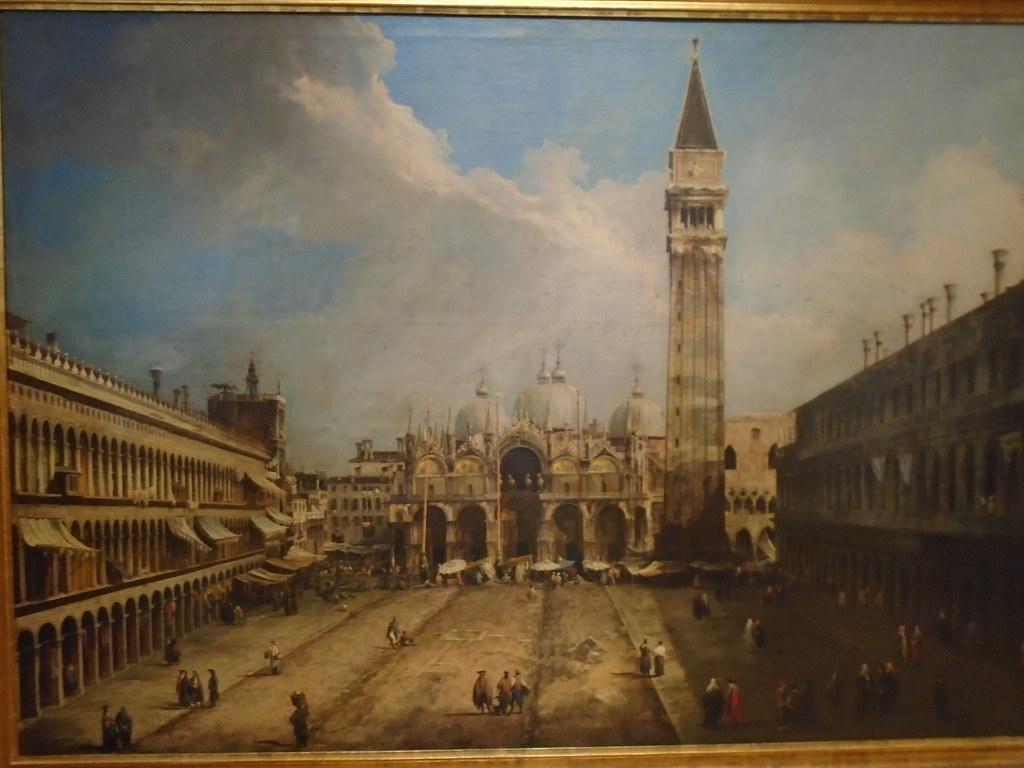 1024x768 Giovanni Antonio Canal (Canaletto) The Piazza San Marco i