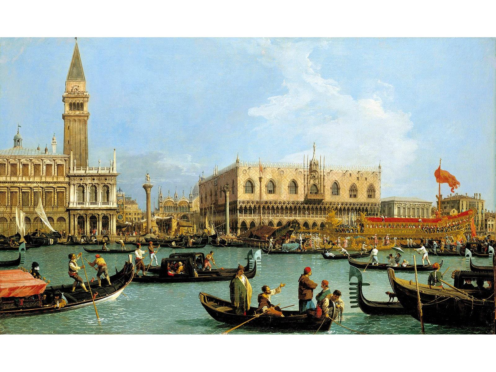 1600x1200 Hand Painted Venice Oil Paintings by Canaletto Return of
