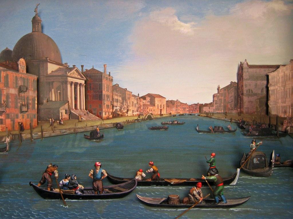 1024x768 Canaletto: The Grand Canal with S. Simeone Piccol