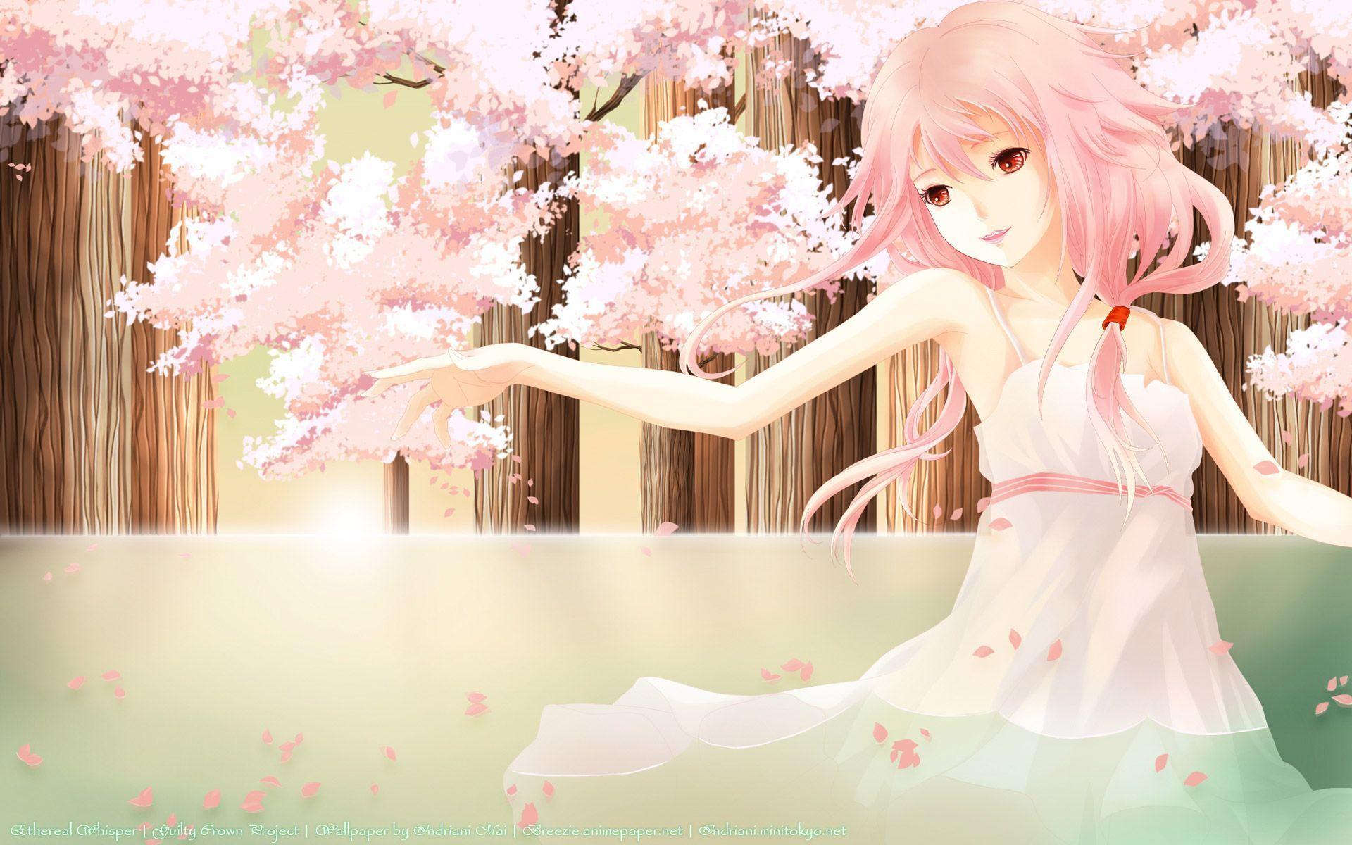 1920x1200 Pink Anime Wallpaper