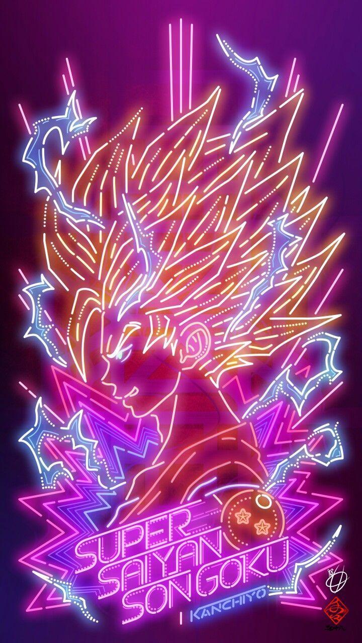 720x1280 Dragon Ball Neon Wallpaper