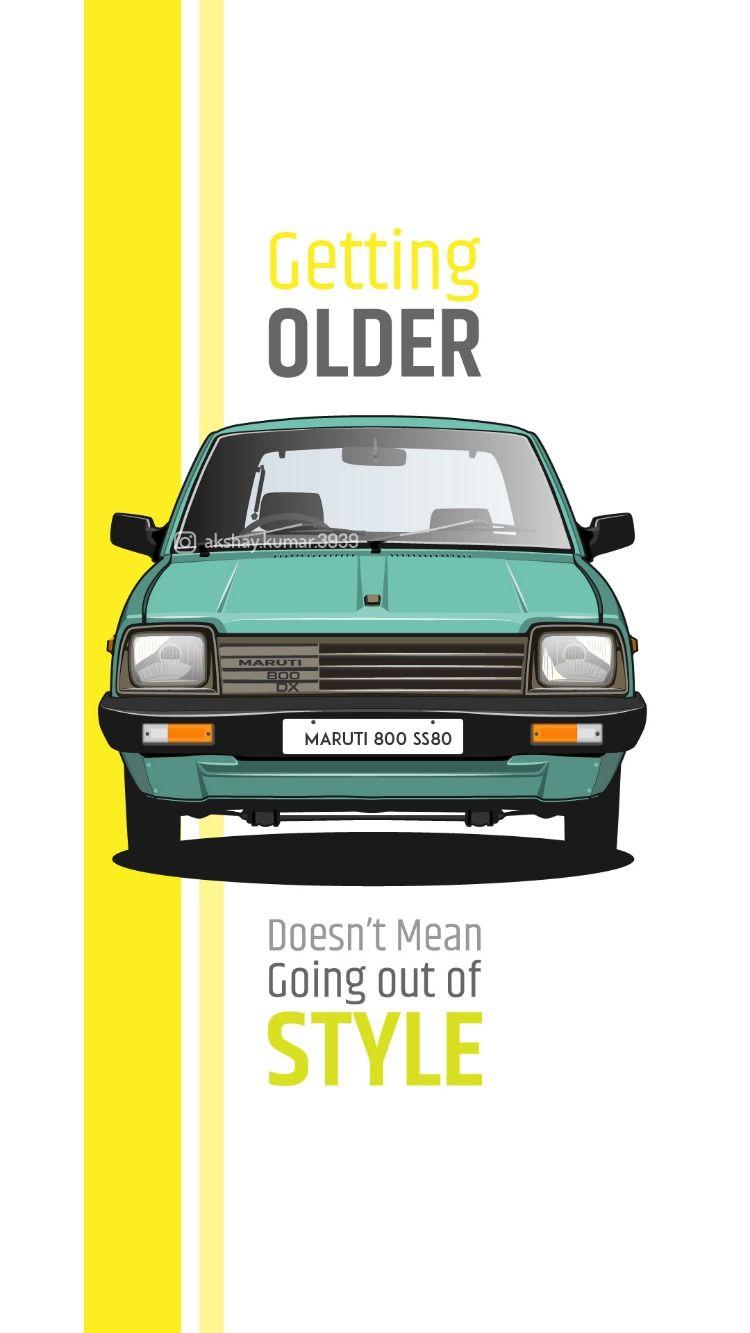 750x1333 Maruti 800 SS80 Wallpaper. Vector Art. Indian Cars Wallpaper. Maruti Car vector, Fun facts