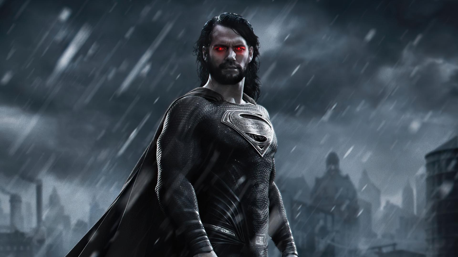 1920x1080 Superman Black Suit Long Hair Laptop Full HD 1080P HD 4k Wallpaper, Image, Background, Photo and Picture