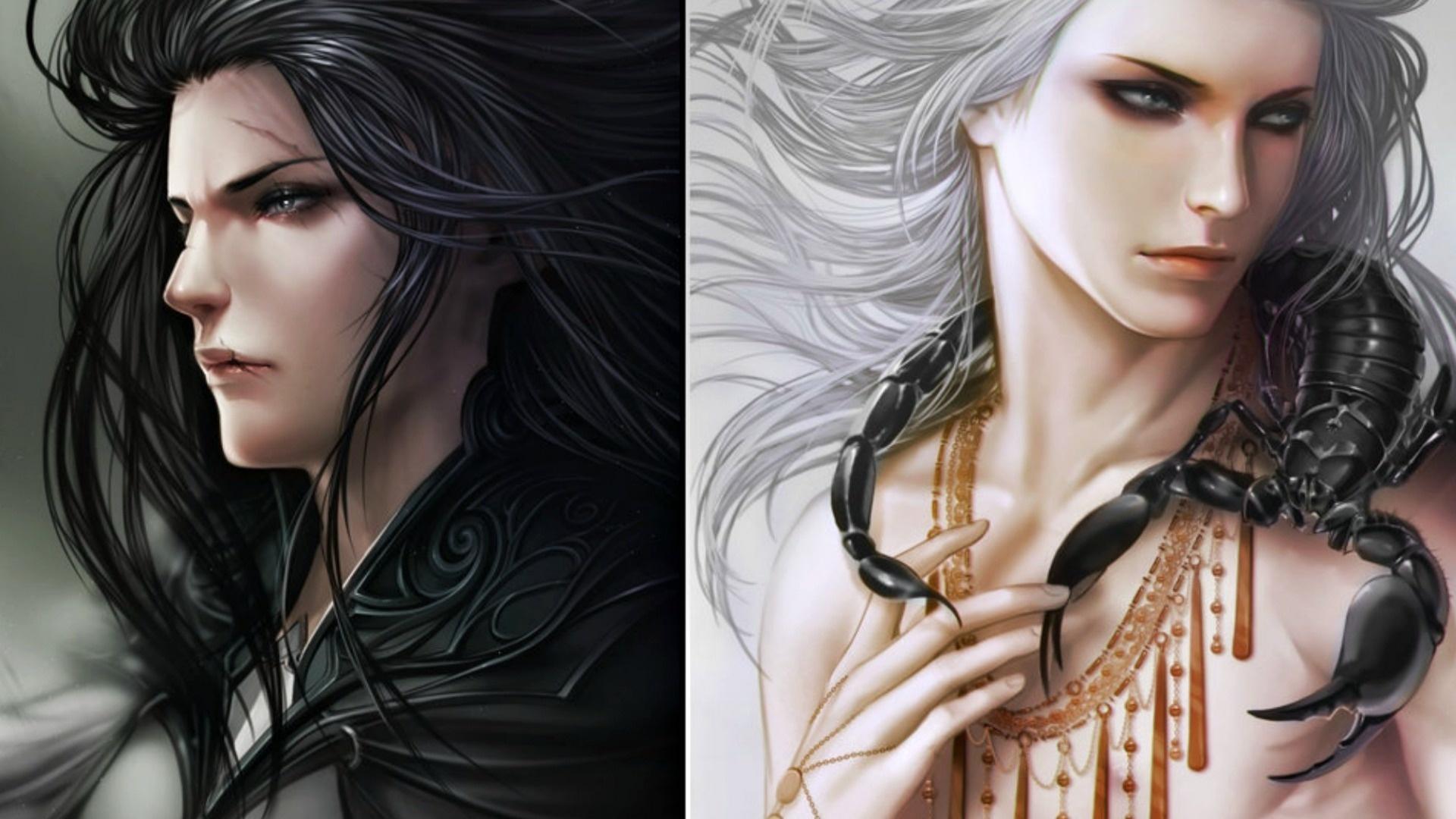 1920x1080 Fantasy beauty face long hair male wallpaperx1080