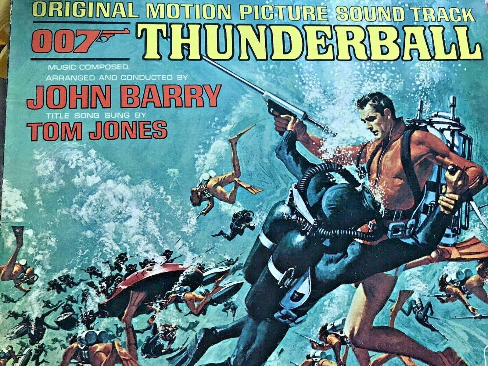 1600x1200 VTG LP Album Soundtrack James Bond 007 THUNDERBALL; GREAT WALL ART FOR MANCAVE!