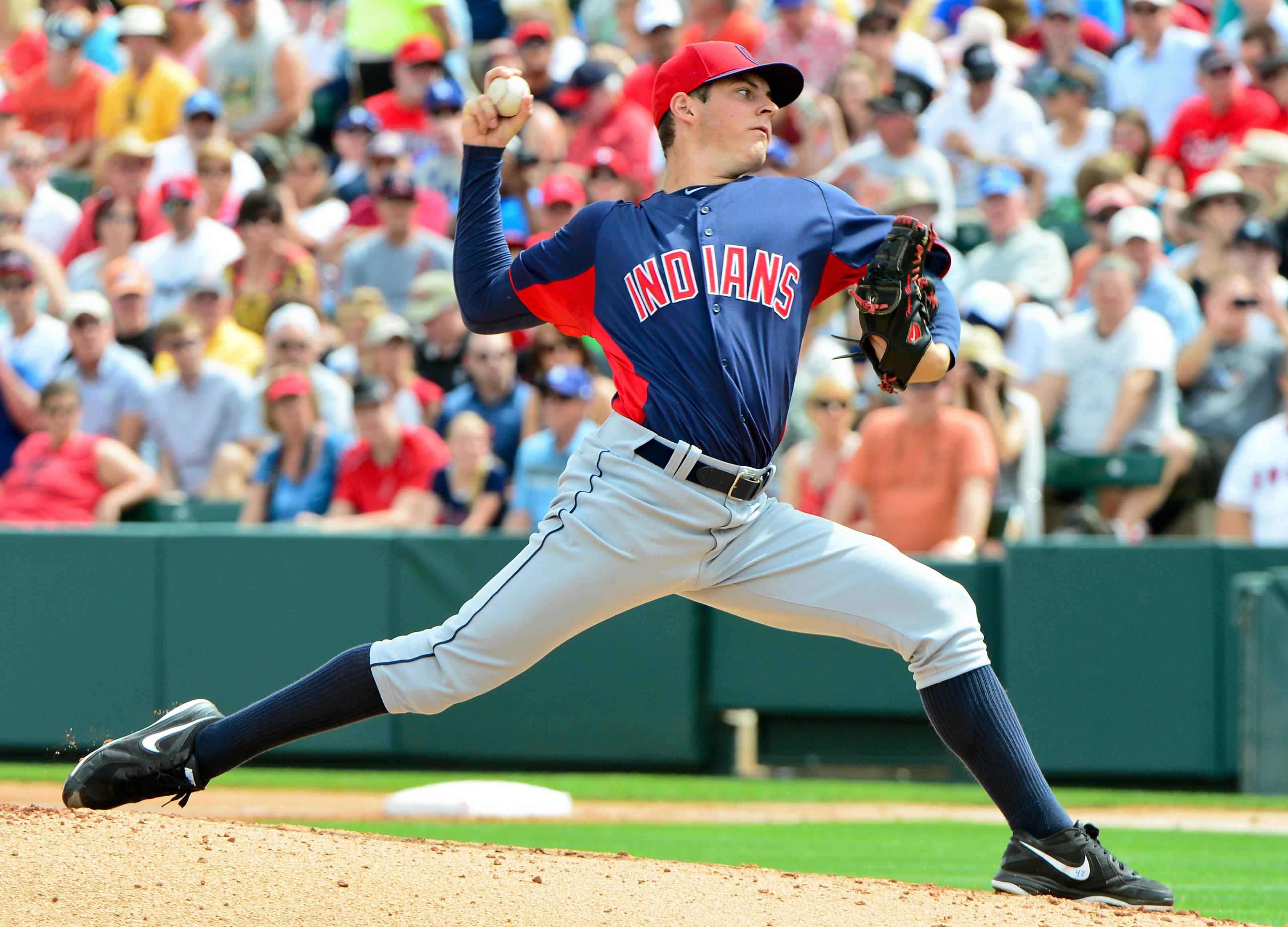 3216x2314 Download Trevor Bauer Throwing Ball Blue Red Uniform Wallpaper
