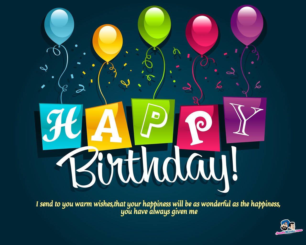 1280x1024 Download Happy Birthday Greeting Card Wallpaper