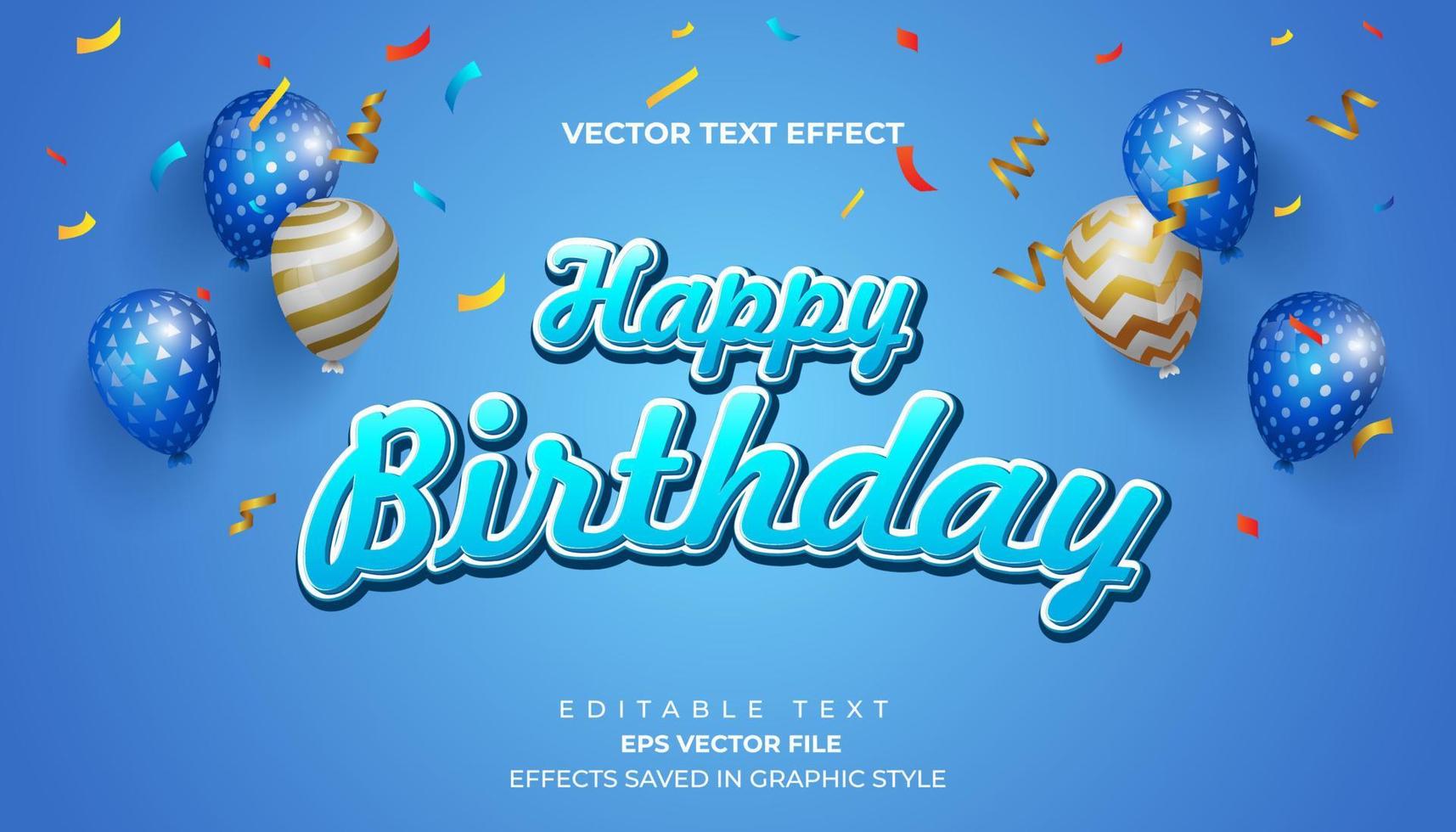 1715x980 Happy birthday greeting card and background with editable text effect