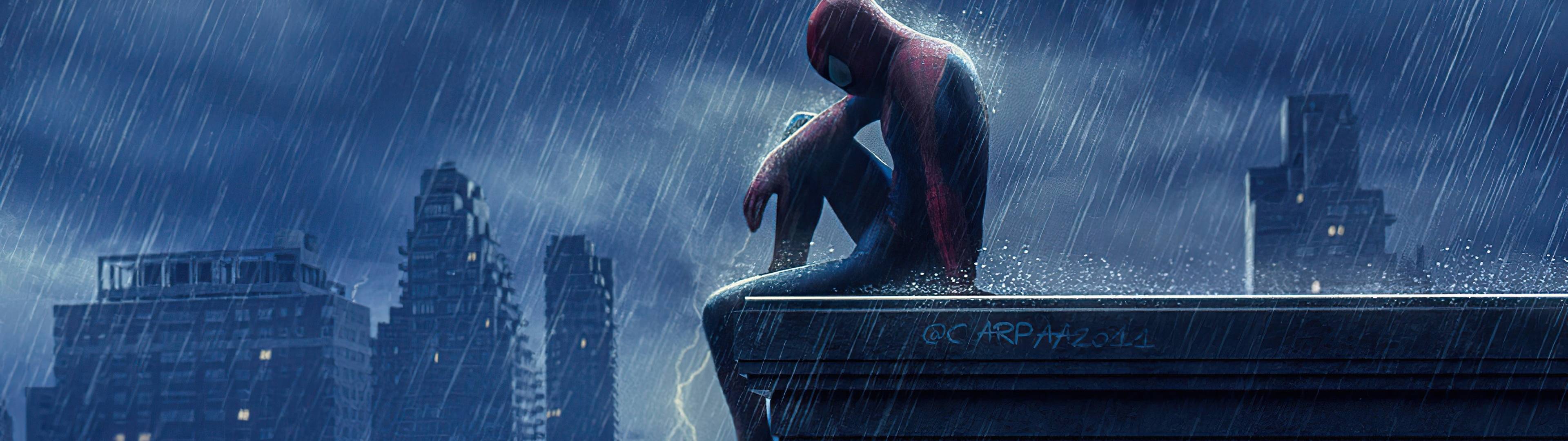 3840x1080 Sad Spider Man No Way Home 4k 3840x1080 Resolution Wallpaper, HD Superheroes 4K Wallpaper, Image, Photo And Background