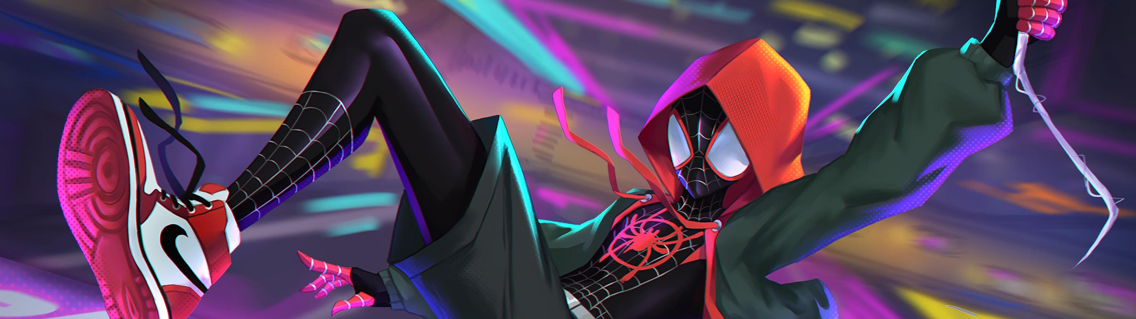 3840x1080 Free download Miles Morales Spider Man Into the Spider Verse 4K Wallpaper 8 [3840x1080] for your Desktop, Mobile & Tablet. Explore Dual Spider Man Wallpaper. Spider Man 2099 Wallpaper