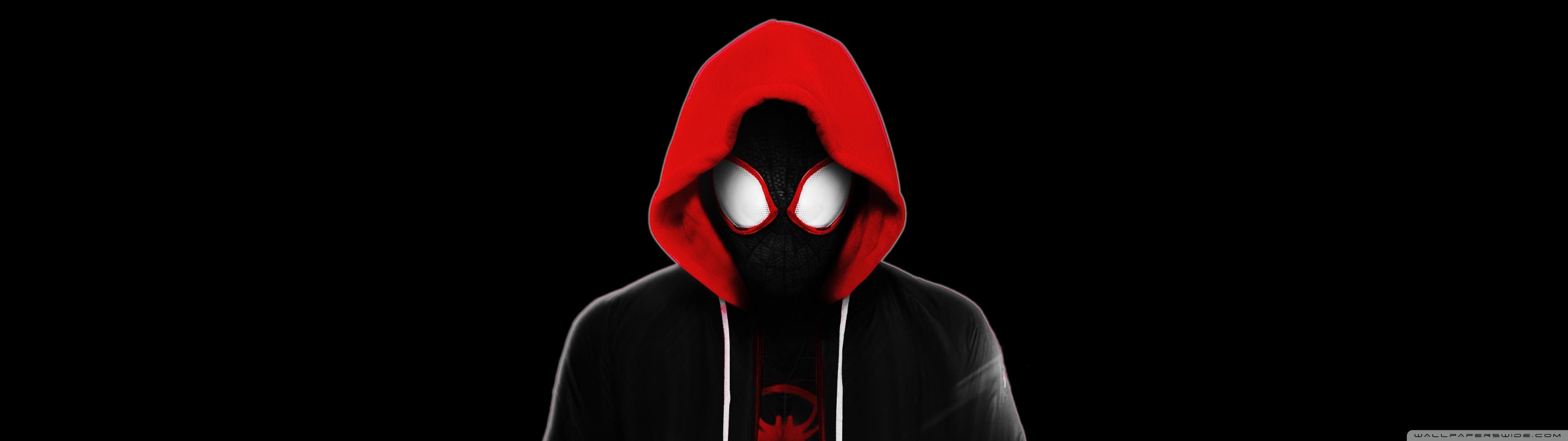 3840x1080 Spider Man Into The Spider Verse Dark Ultra HD Desktop Background Wallpaper For : Widescreen & UltraWide Desktop & Laptop : Multi Display, Dual Monitor : Tablet