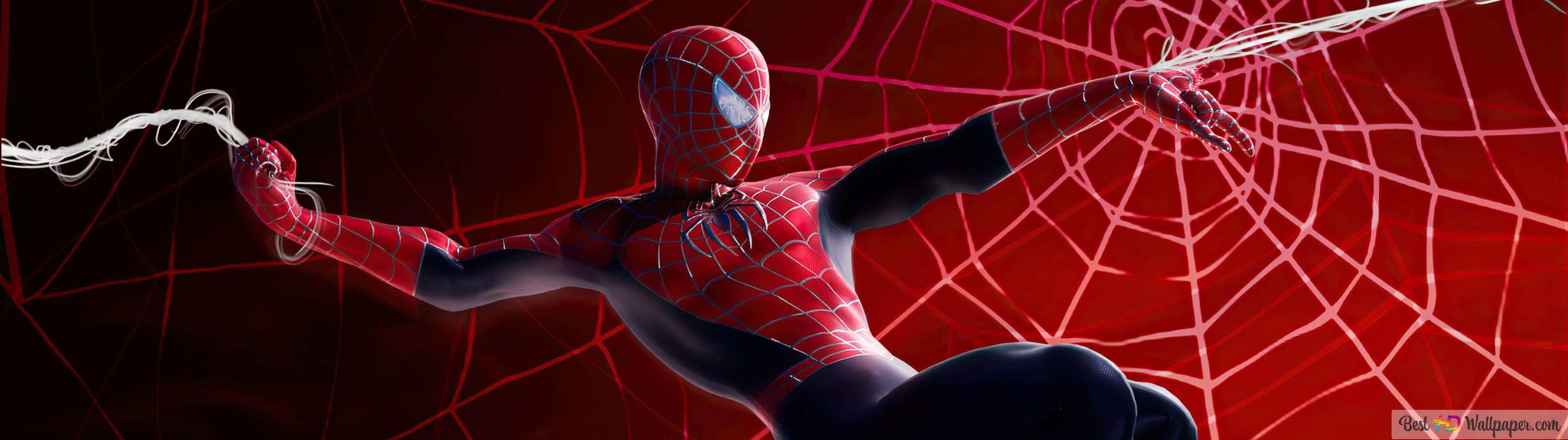 3840x1080 Spider Man Final Swing 4K Wallpaper Download