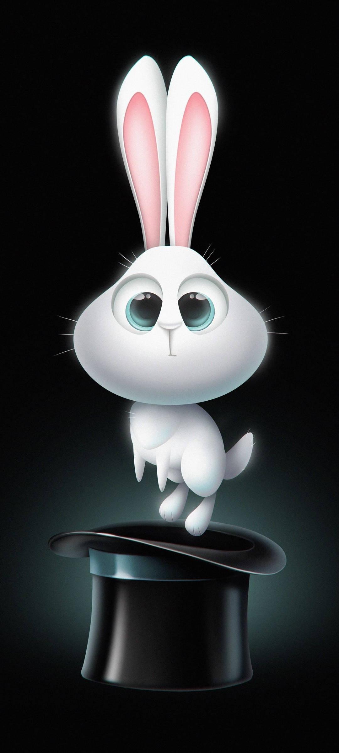 1080x2400 Download Realme 7 Top Hat And Bunny Wallpaper