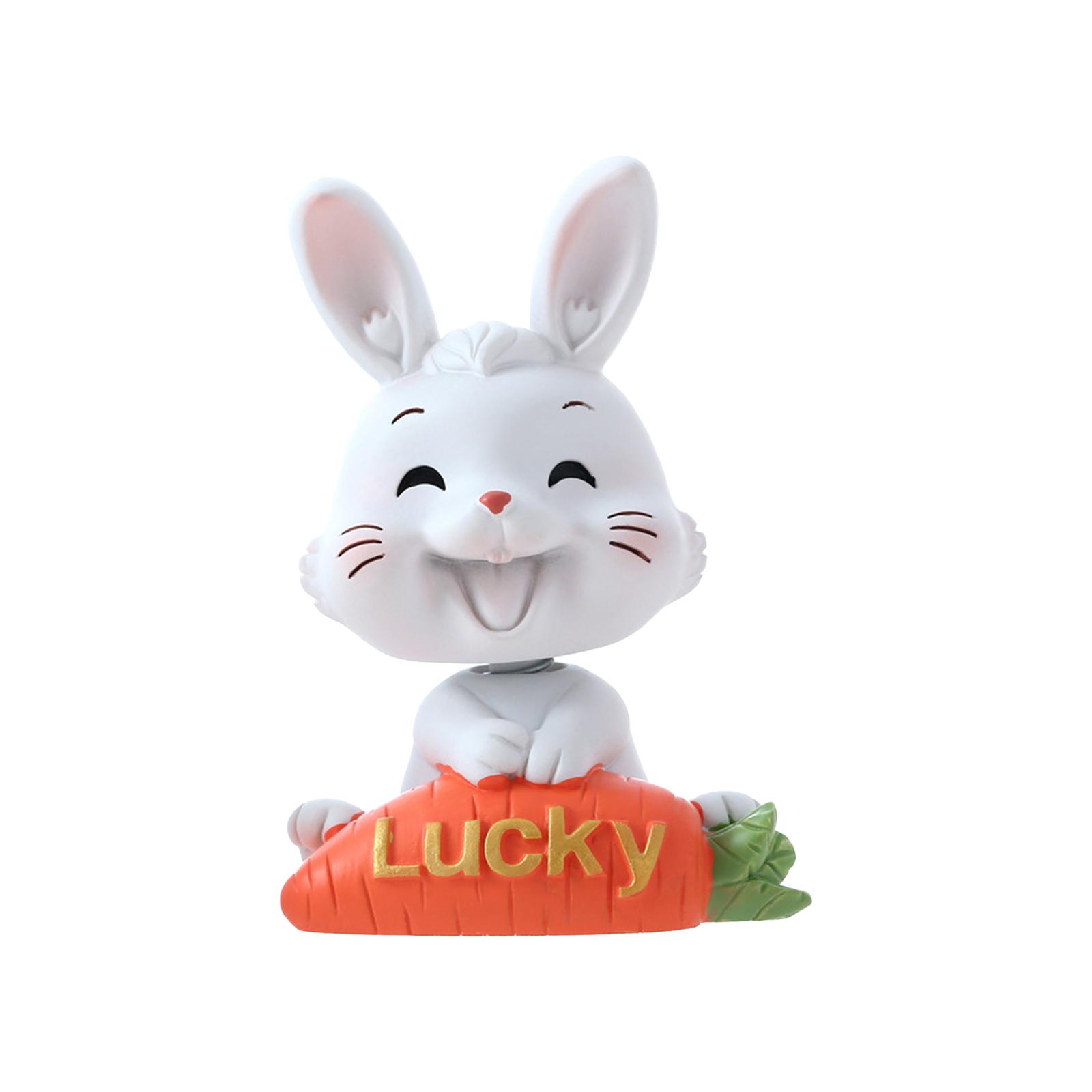 1600x1600 Asdomo Rabbit Toy Figure, Cartoon Lovely Bunny Ornament, Miniature Animal Decoration Gift For Kids Christmas, Easter, Party
