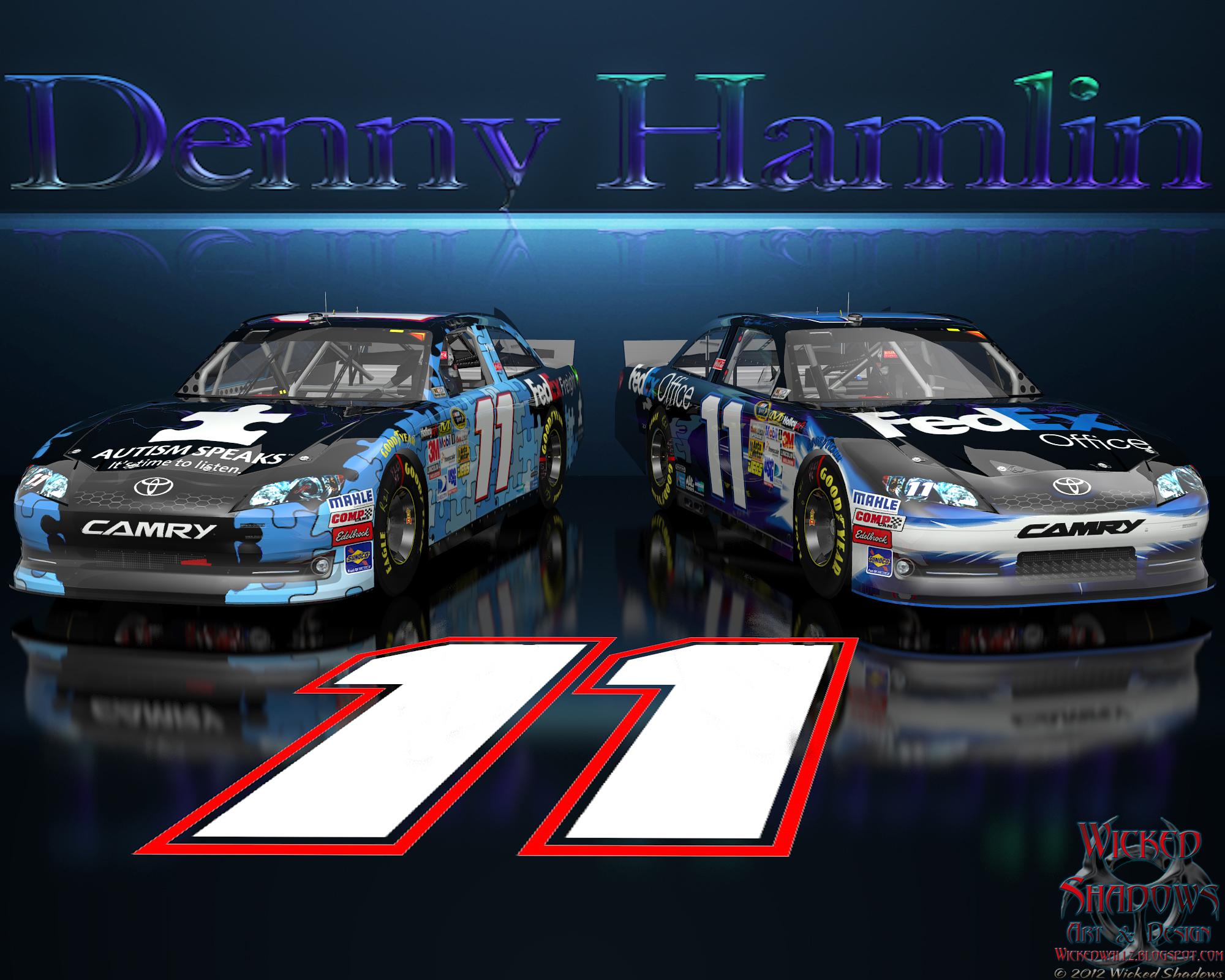 2000x1600 Wallpaper By Wicked Shadows: Denny Hamlin Wicked Text Autism Speaks Wallpaper