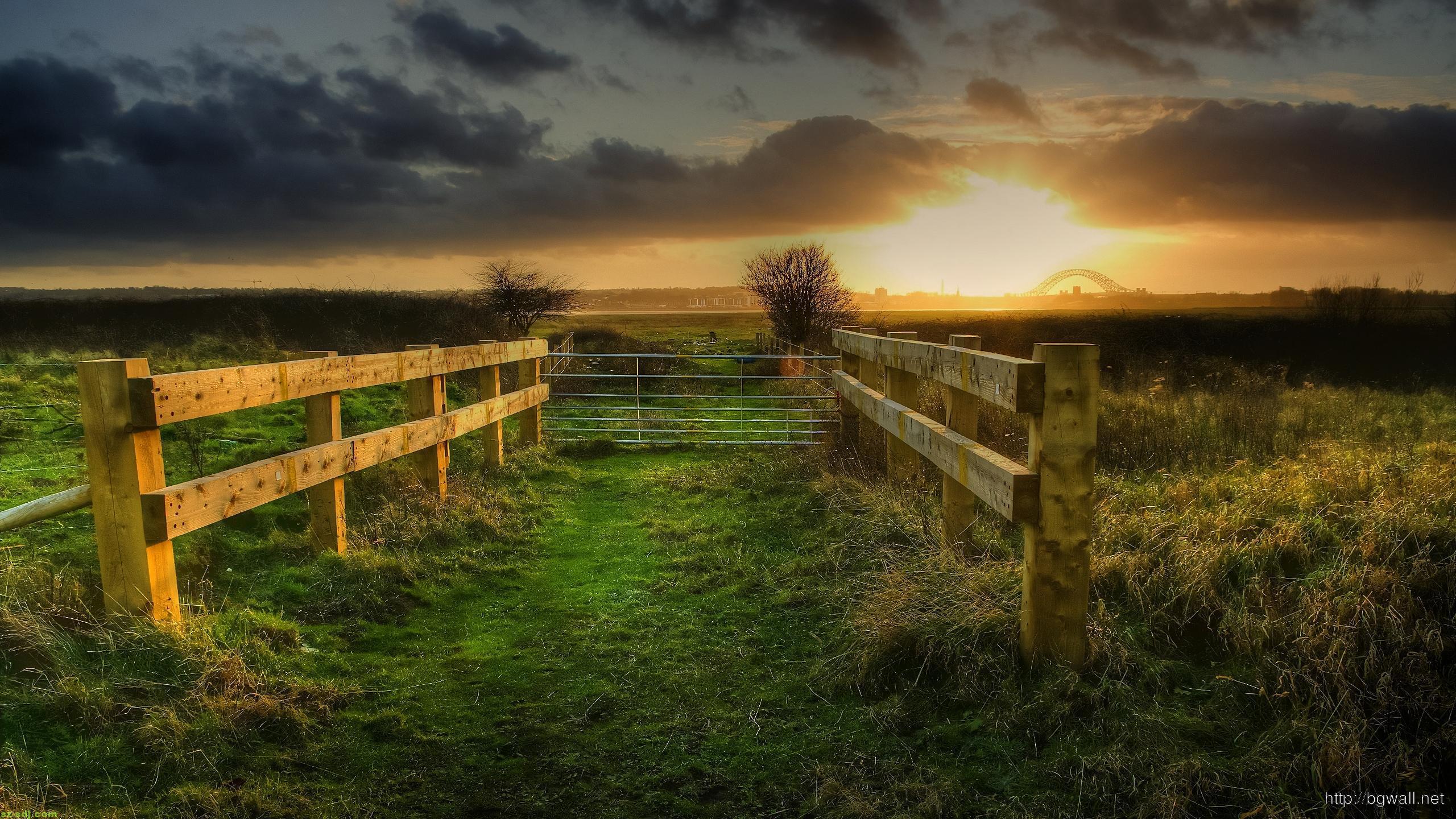 2560x1440 Country Sunset Wallpaper