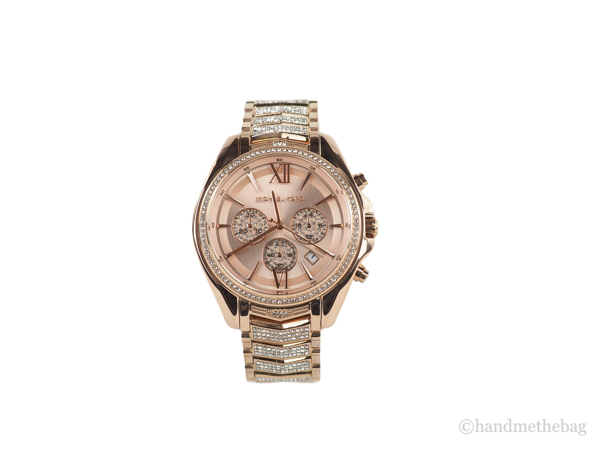 2048x1536 Michael Kors (MK6730) Whitney Rose Gold Stainless Steel Pave Glitz Wrist Watch