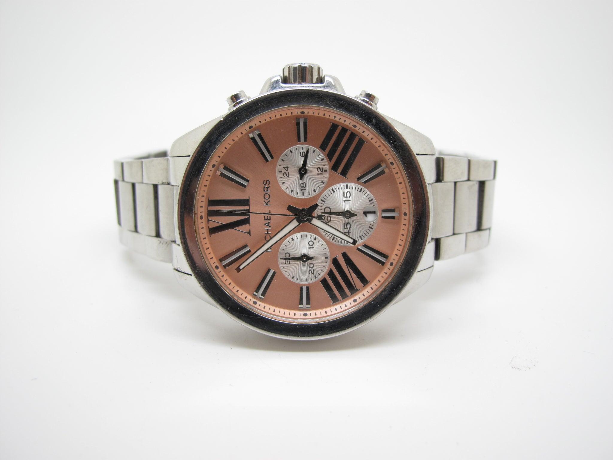 2048x1536 Michael Kors Wren Chronograph Rose Dial Stainless Steel Ladies Watch M