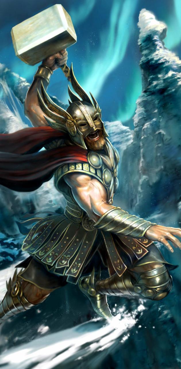 630x1280 Thor the norse god wallpaper