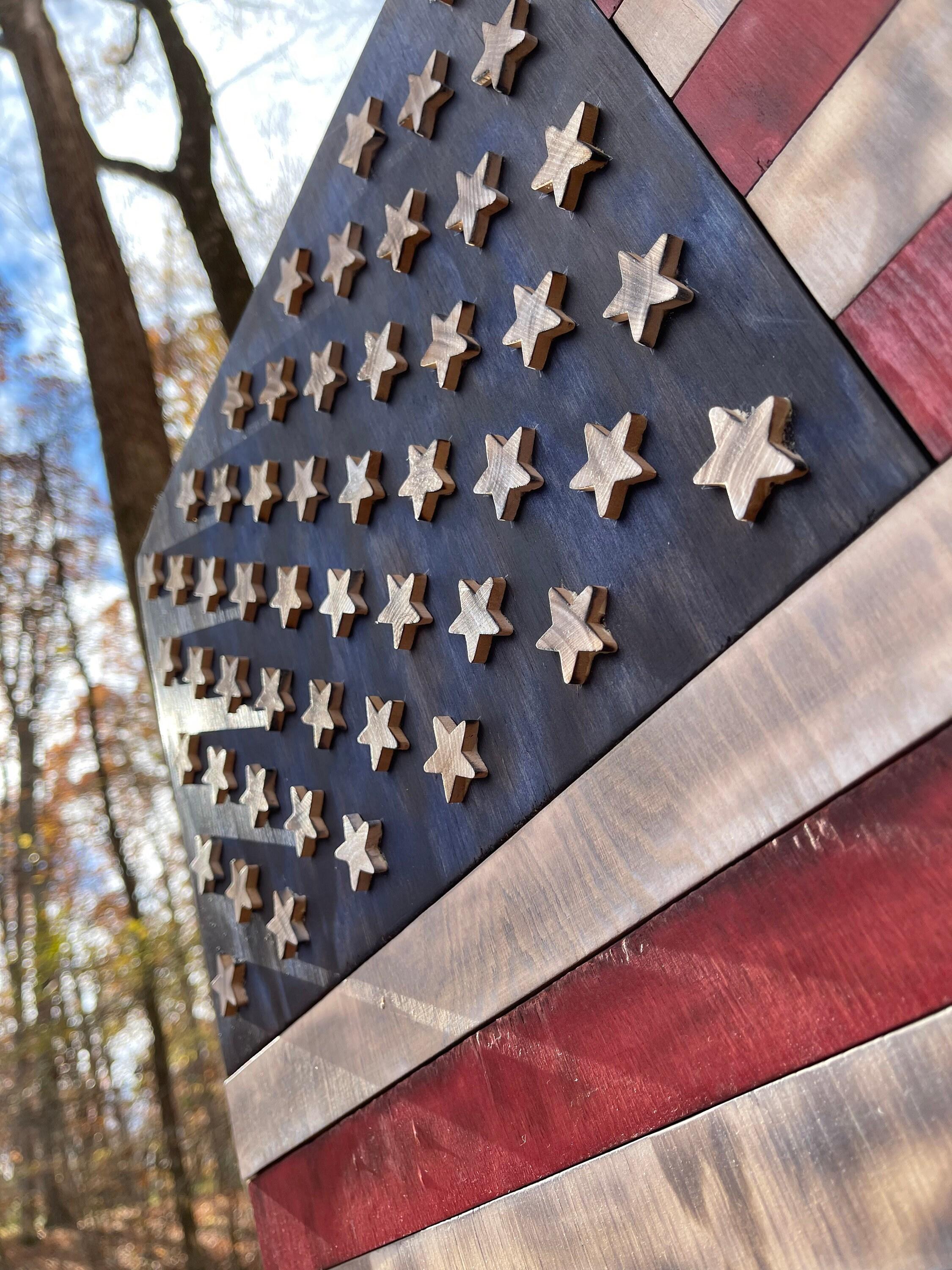 2250x3000 Against the Grain Rustic Wooden American Flag