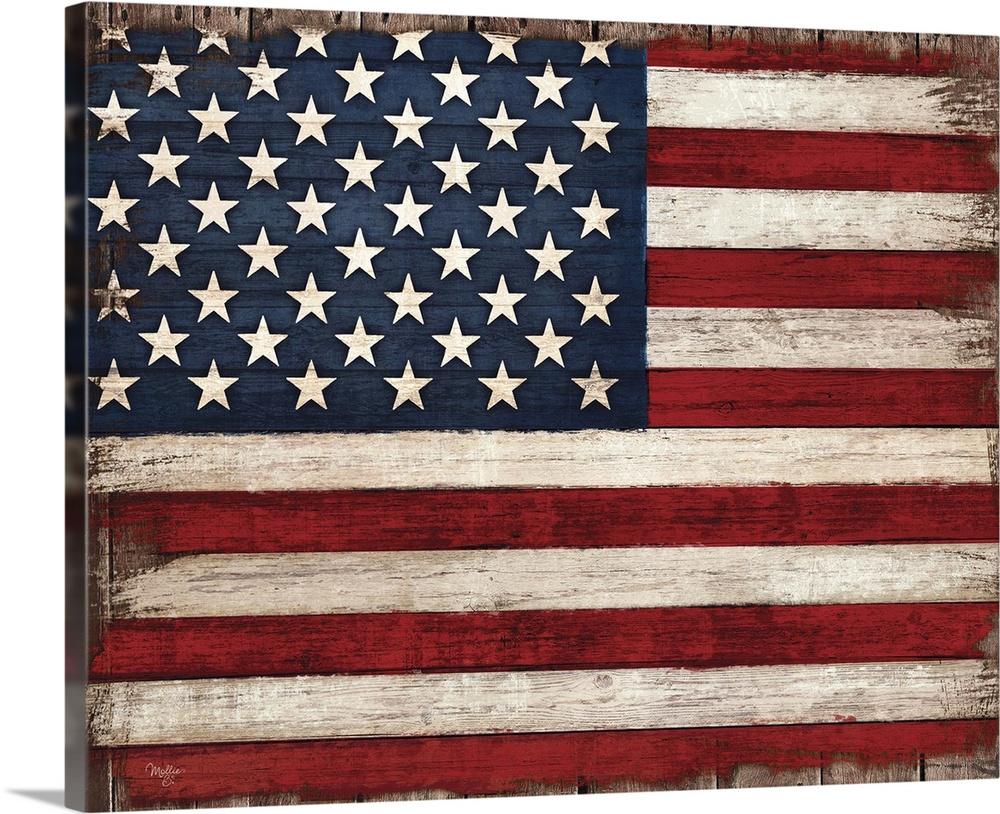 1000x814 Distressed American Flag Wall Art, Canvas Prints, Framed Prints, Wall Peels. Great Big Canvas