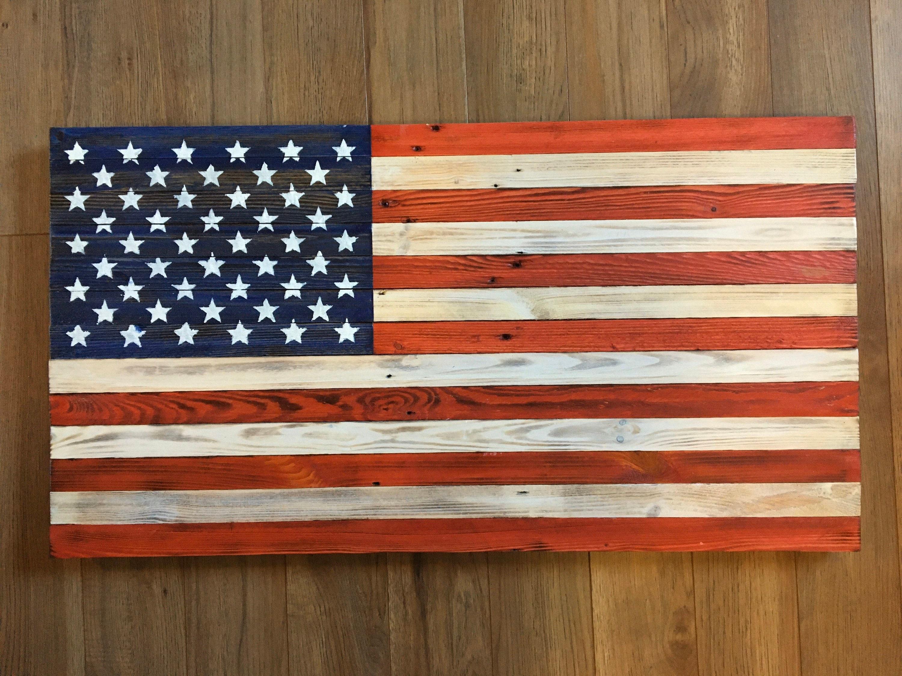 3000x2250 Wood American Flag LARGE 19.5x36rustic Flag