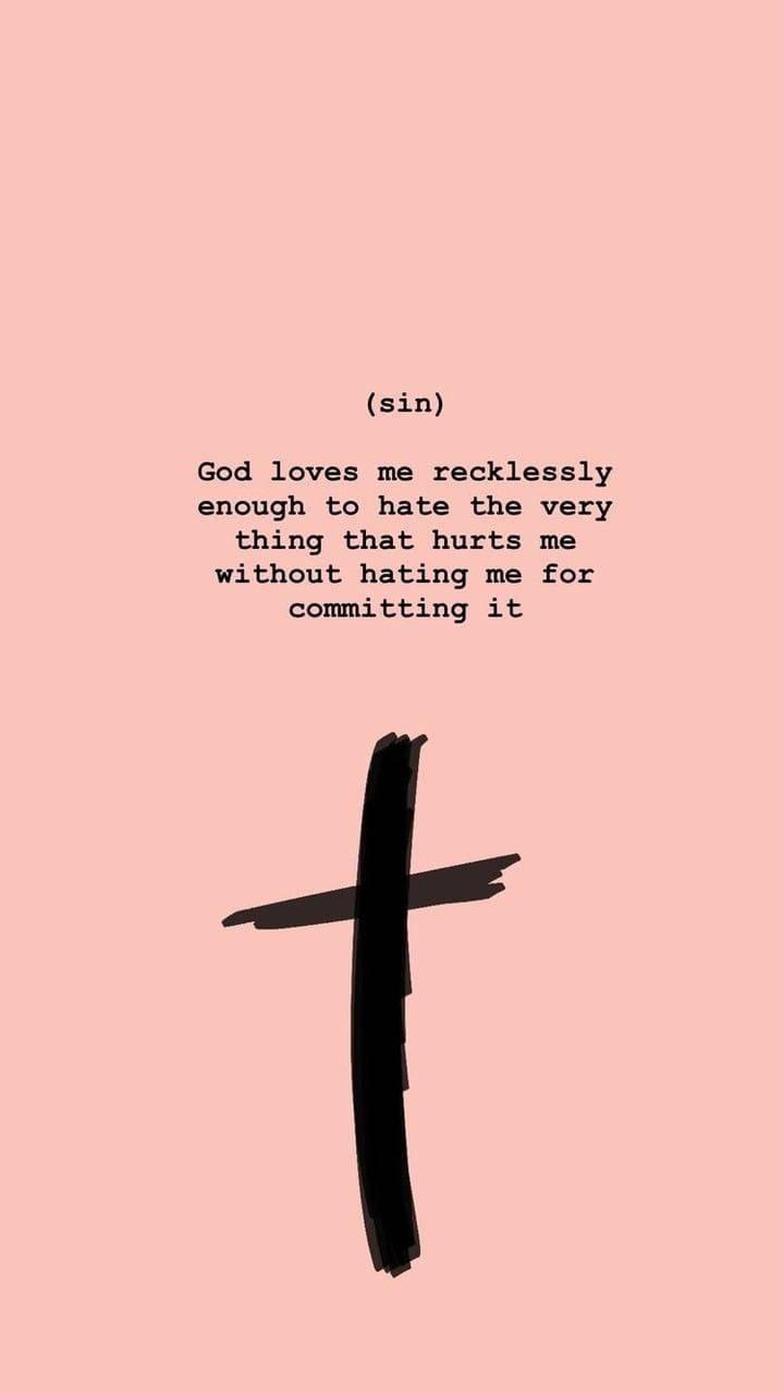 719x1280 Download Aesthetic Christian Quotes With Black Cross Wallpaper