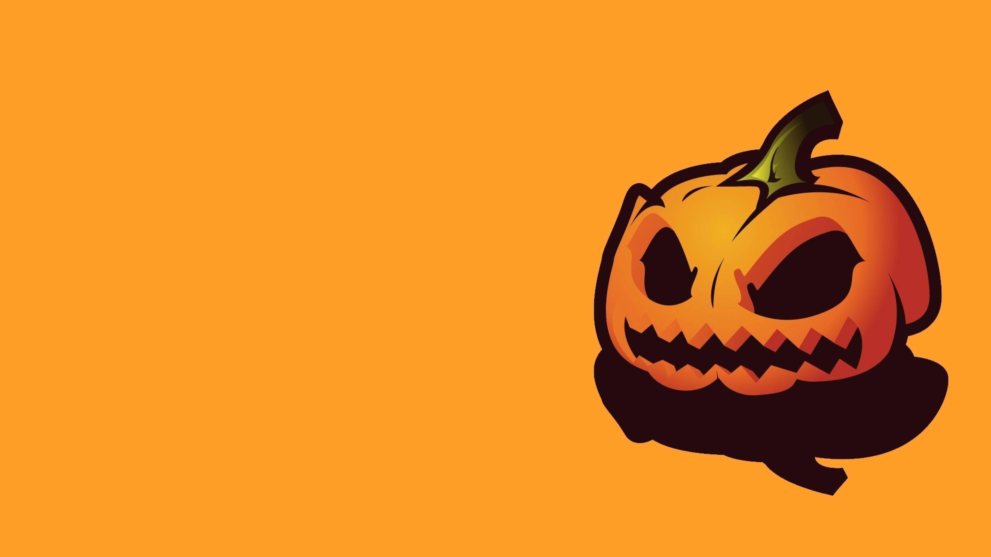 3840x2160 Download Cute Halloween Pumpkin Art Wallpaper