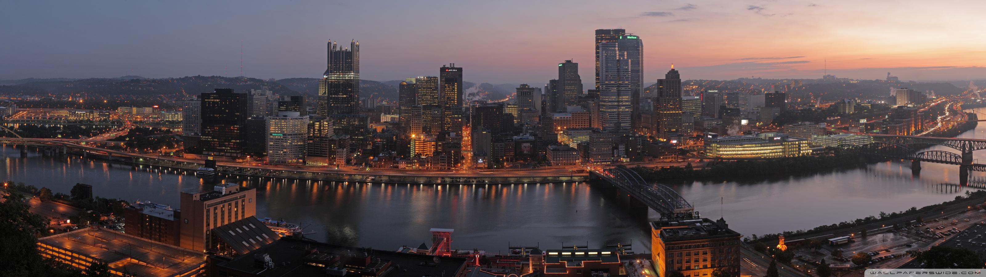 3200x900 Pittsburgh Panorama Ultra HD Desktop Background Wallpaper for 4K UHD TV : Widescreen & UltraWide Desktop & Laptop : Multi Display, Dual Monitor : Tablet