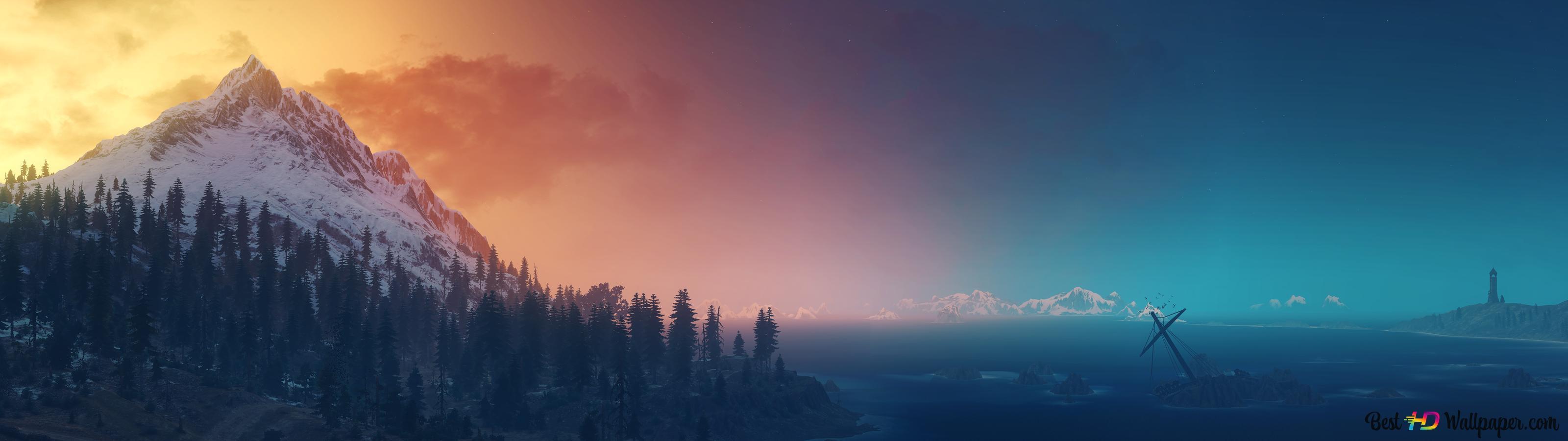 3200x900 The Witcher 3 Hunt (panorama) 6K wallpaper download