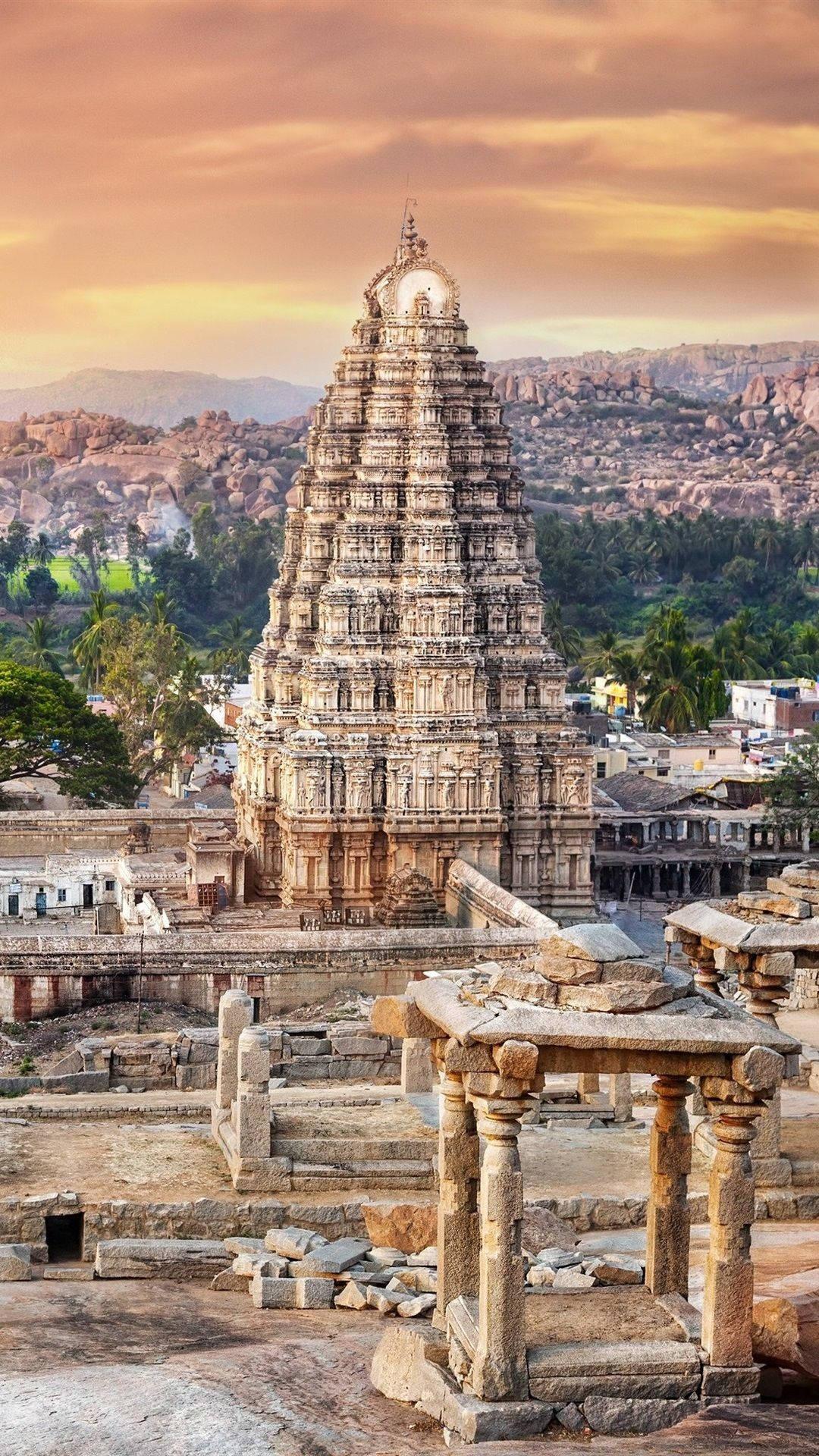 1080x1920 Download Virupaksha Temple Hindu iPhone Wallpaper