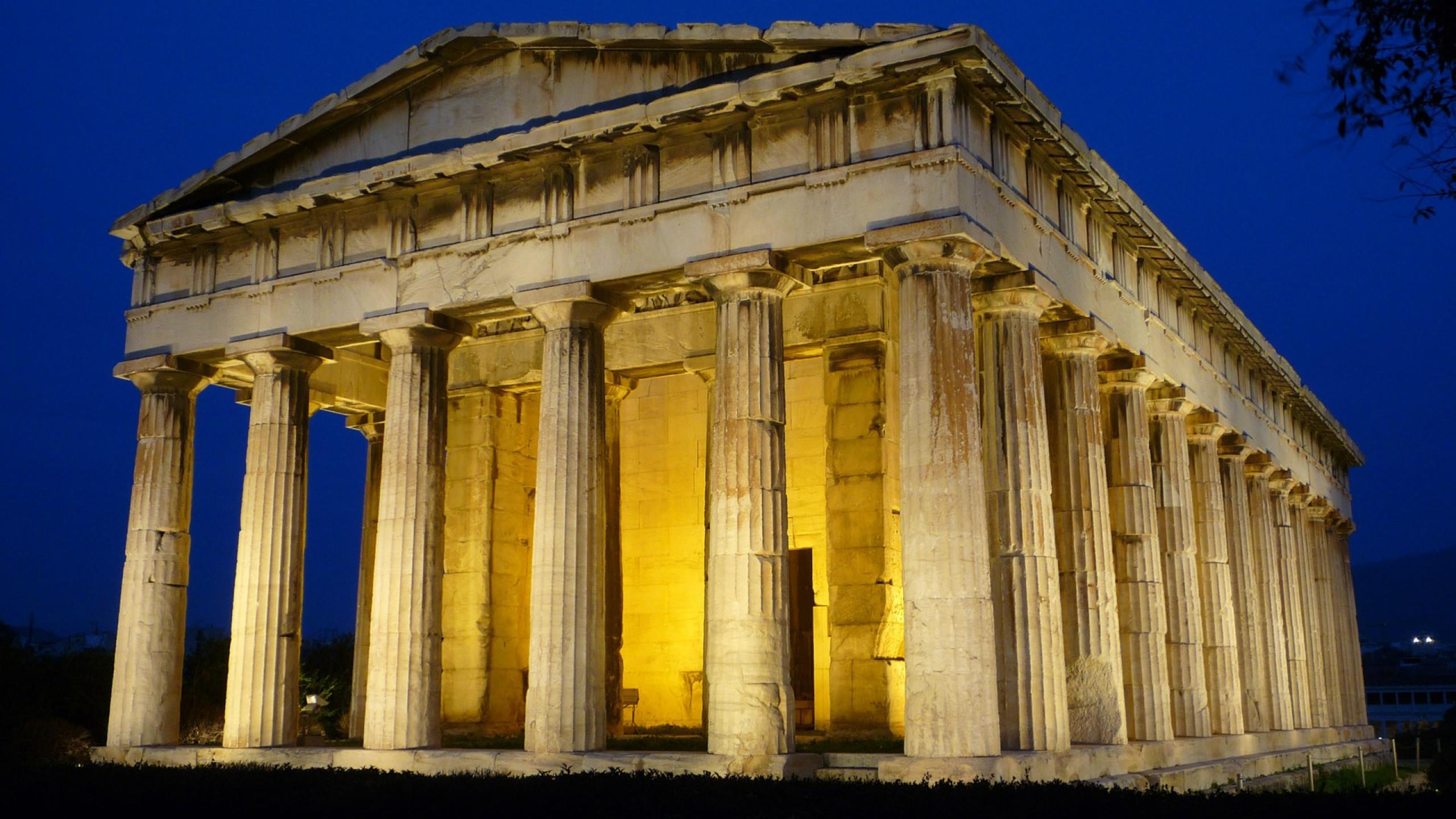 2560x1440 Ancient temple in Greece Desktop wallpaper 1280x1024