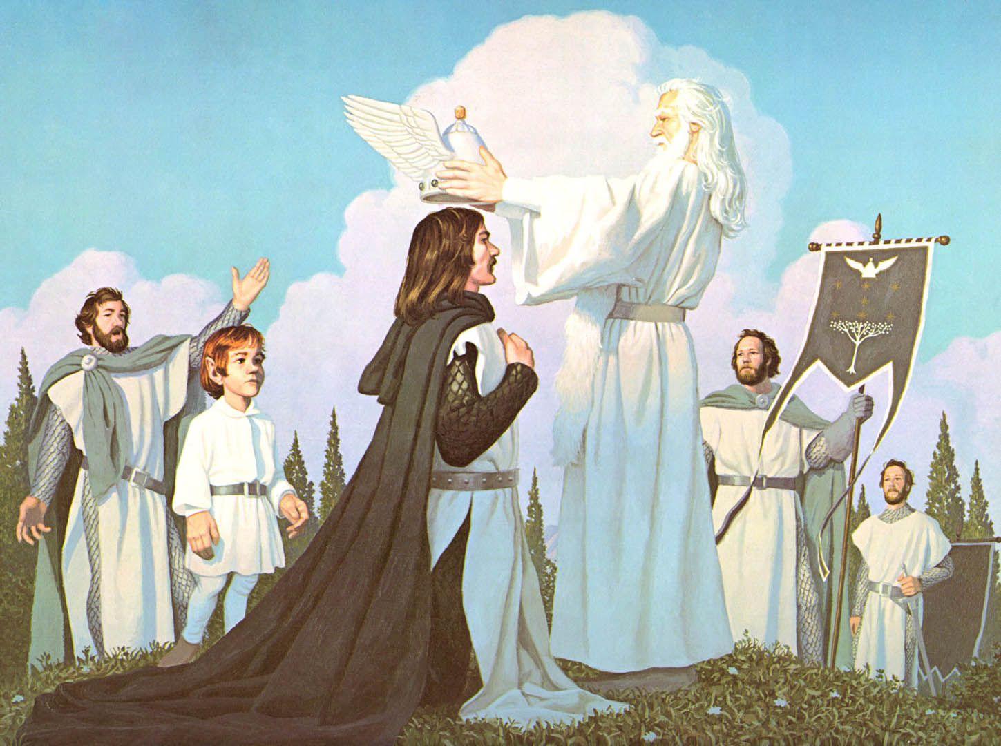 1449x1080 Gandalf Crowns Aragorn King Of Gondor Lord Of