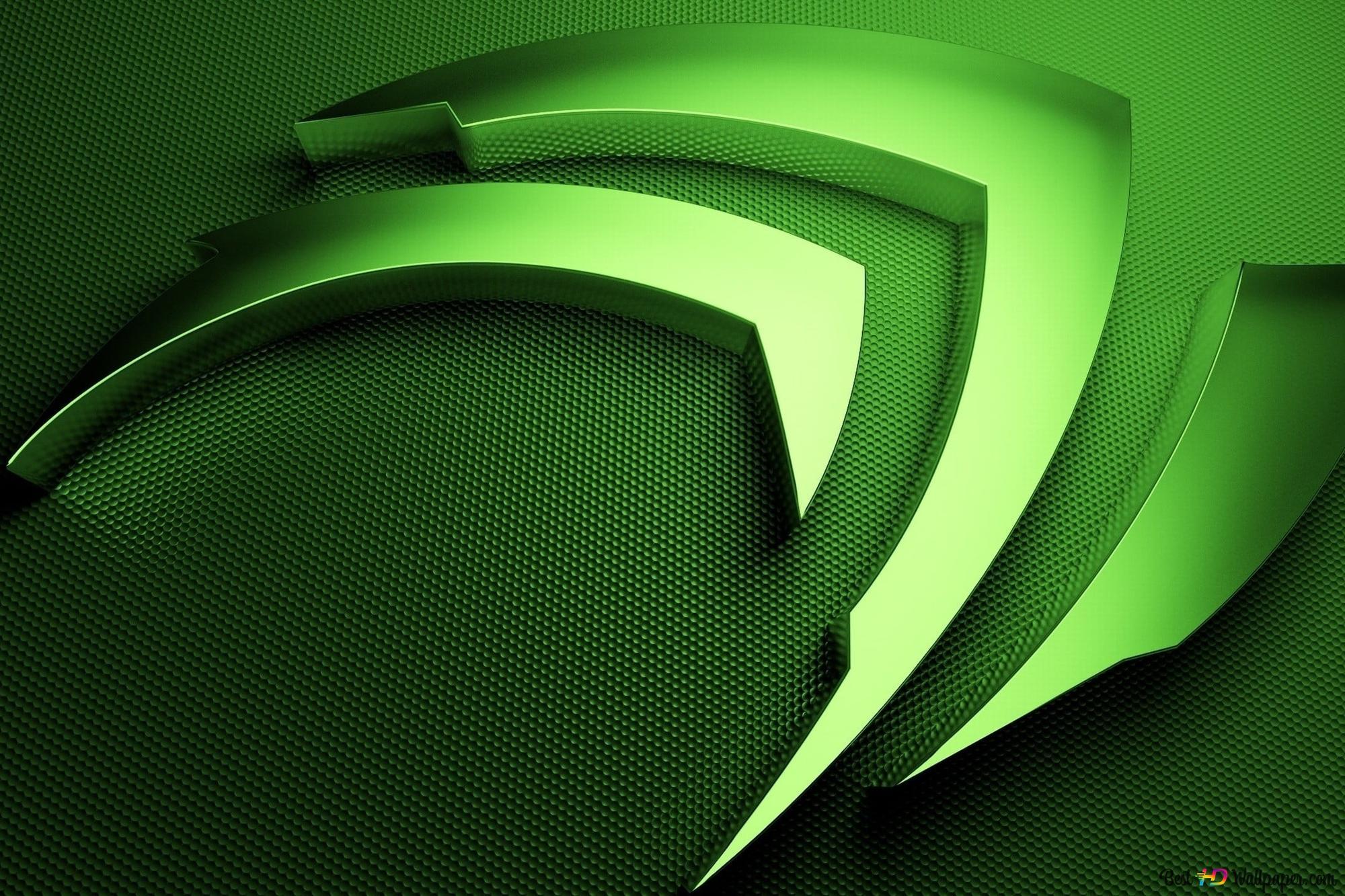 2000x1333 Green digital, logo, nvidia, technology 2K wallpaper download