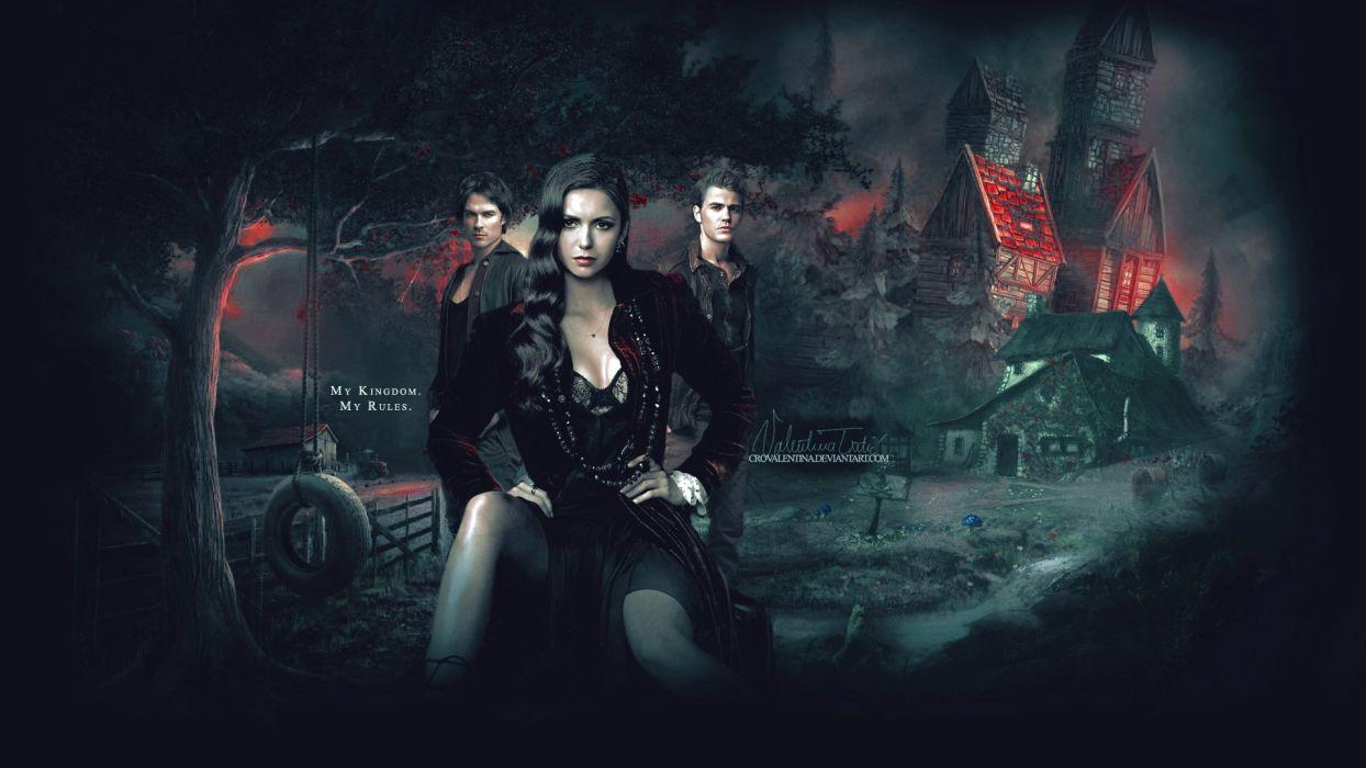 1244x700 VAMPIRE DIARIES drama fantasy drama horror series romance wallpaperx1080