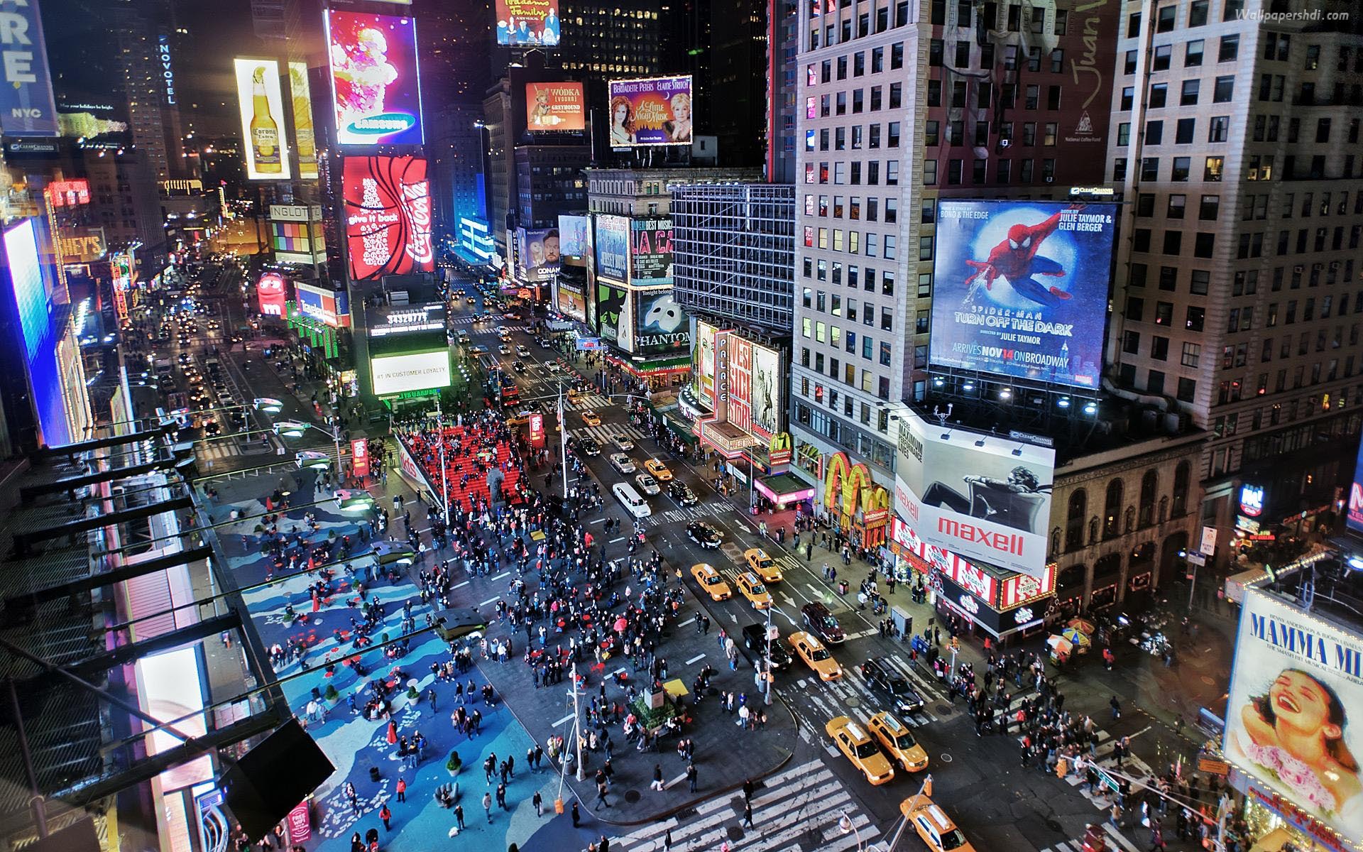 1920x1200 times, Square, New, York, Usa, City, Cities, Traffic Wallpaper HD / Desktop and Mobile Background