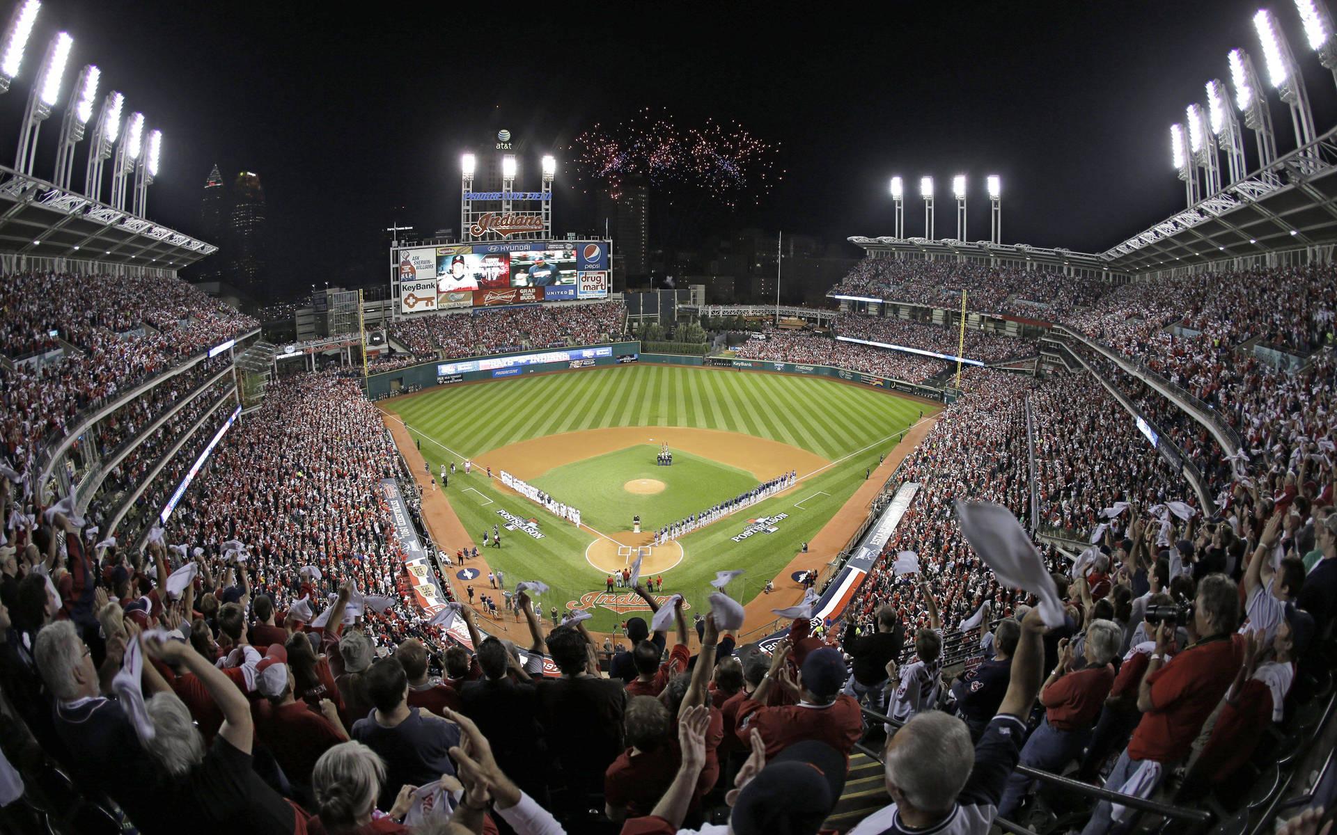 1920x1200 Download Cleveland Indians Progressive Field At Night Wallpaper