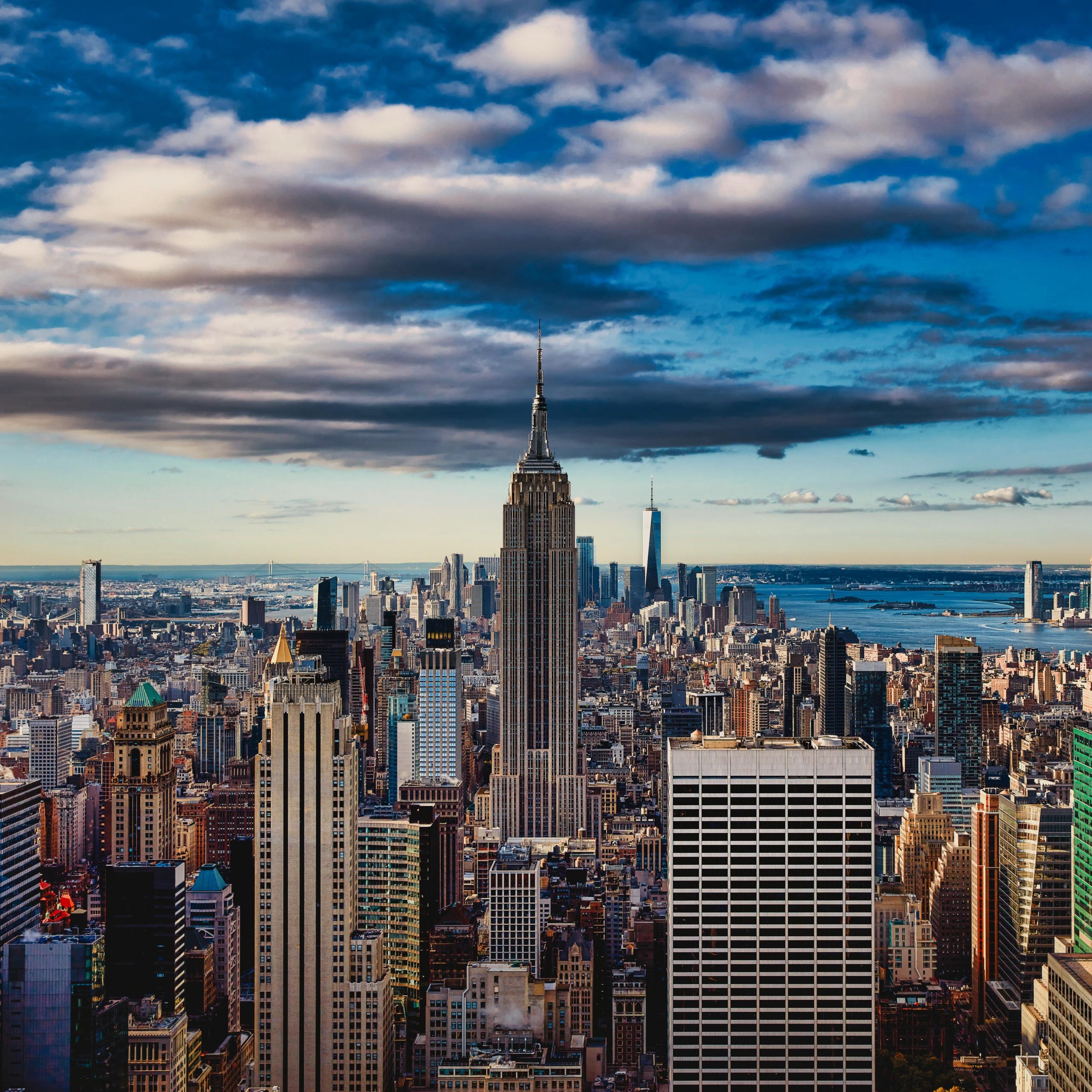 2560x2560 Empire State Building Wallpaper 4K, New York City, Skyline