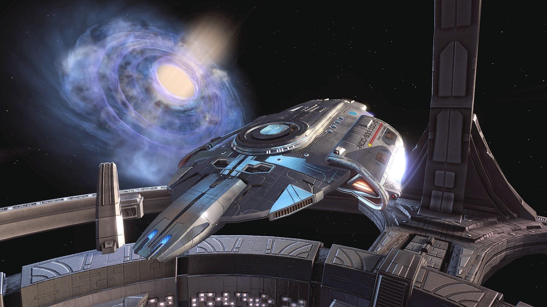 1920x1080 Wallpaper / glowing, building exterior, illuminated, night, robot, futuristic, star, metal, nature, star trek deep space nine, technology, city, outdoors, sky free download