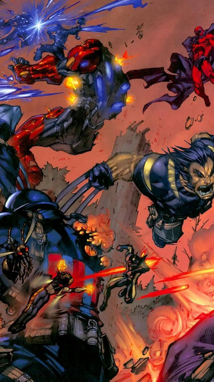 750x1334 America hulk comic character iron man magneto wallpaper