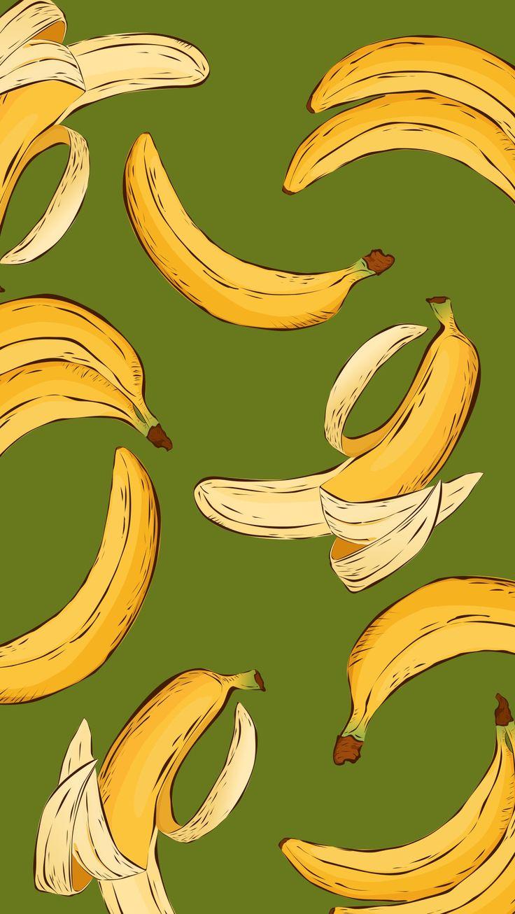 736x1306 Bananas. Banana desenho, para android, Wallpaper de desenhos animados