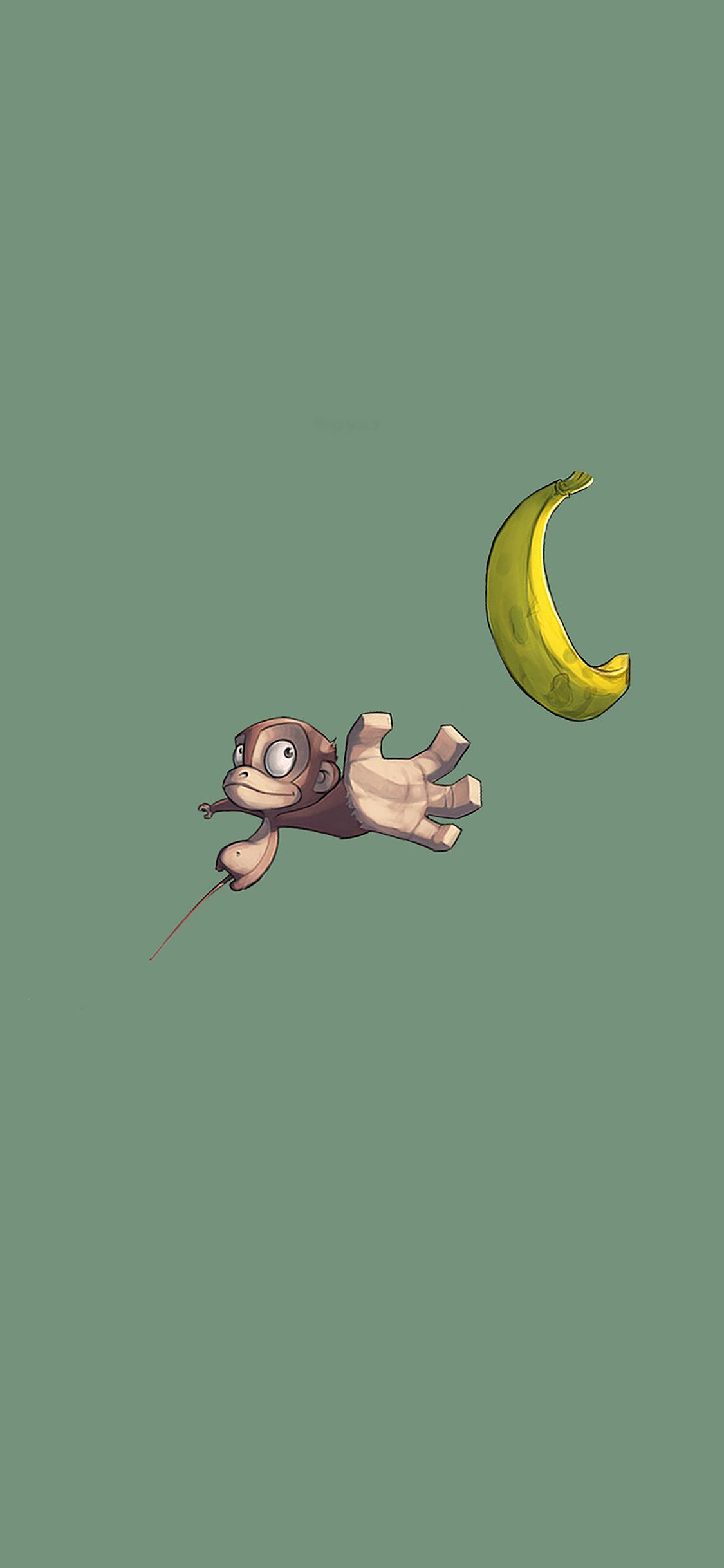 1125x2436 iPhoneXpapers banana love illust art minimal