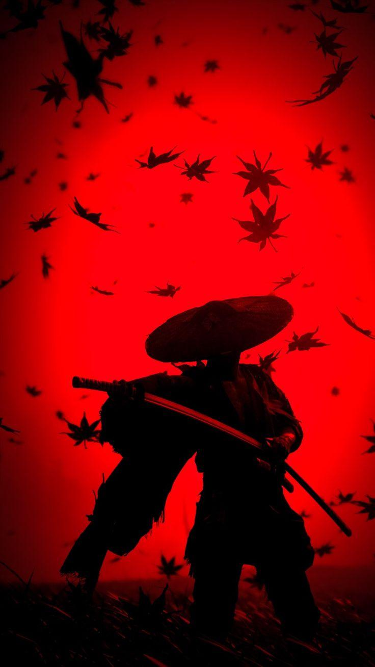 736x1308 Samurai Black Red Wallpaper. Black and red, Red wallpaper, Samurai