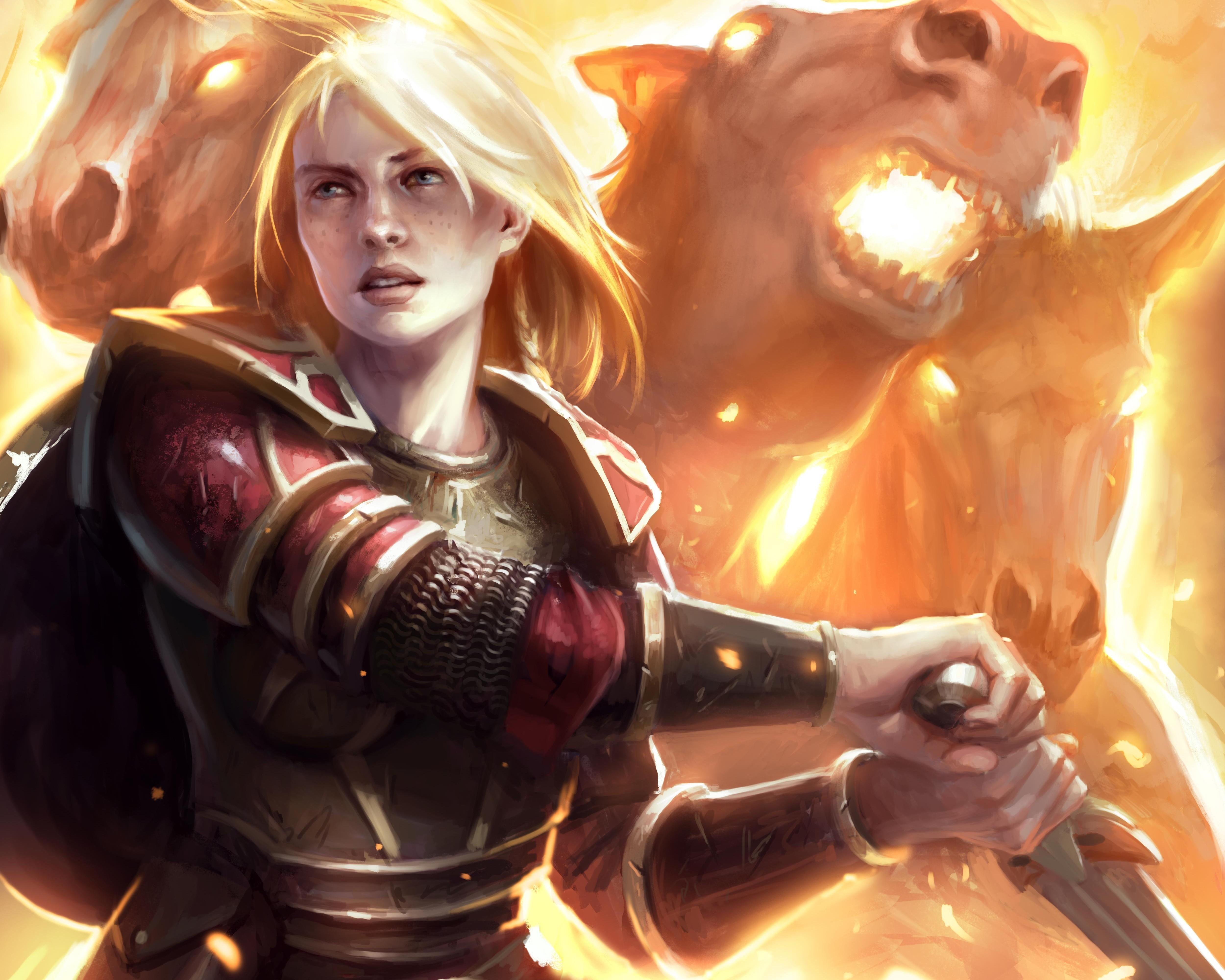 5000x3999 4K, 5K, Eowyn, The Lord of the Rings, Warriors, Armor, Swords Gallery HD Wallpaper